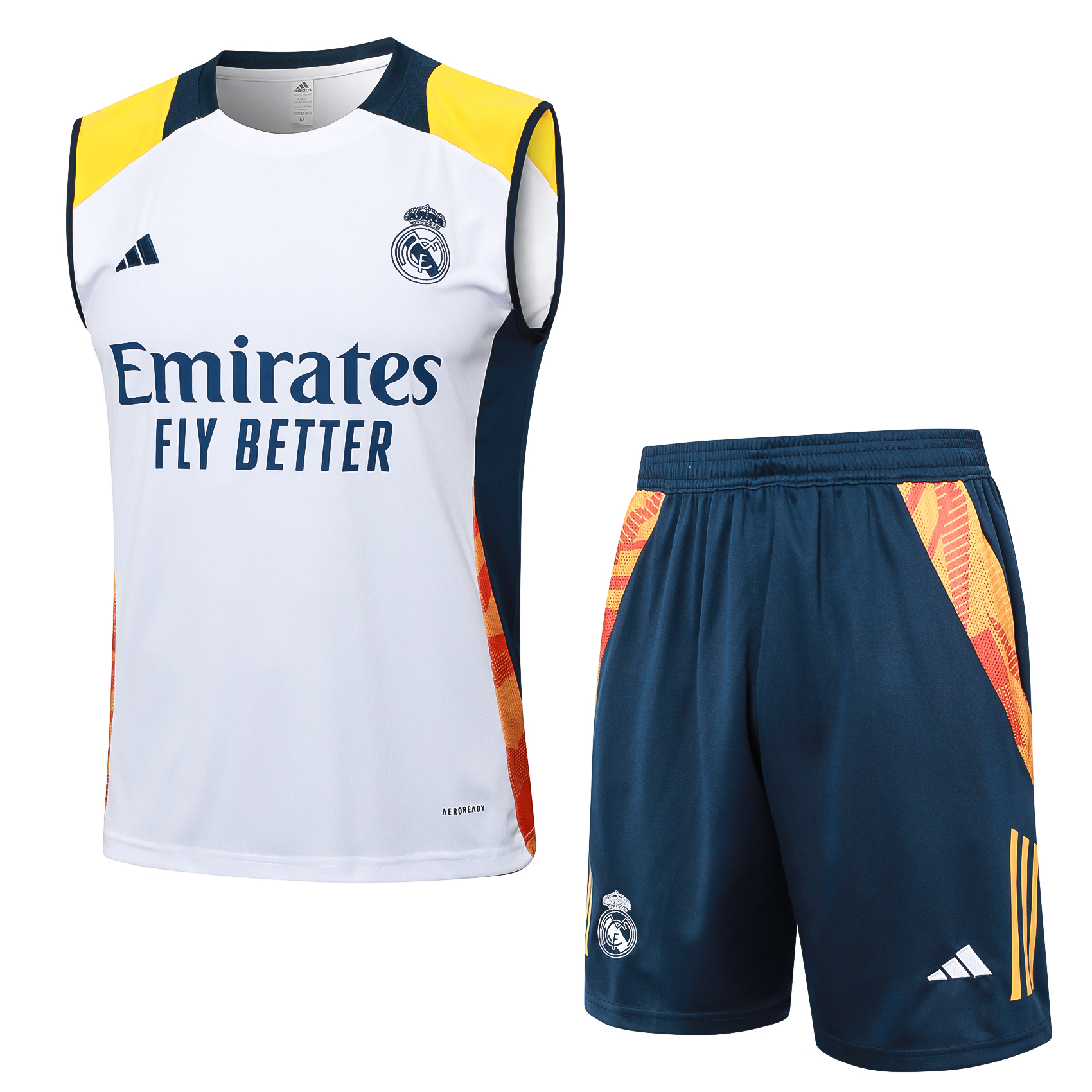 Real Madrid 24-25 Vest Training Set - White - ReplicasJersey