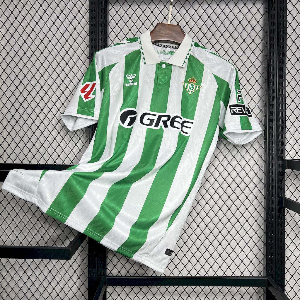 Real Betis 24-25 Home Stadium Jersey with New Sponsor - Fans Version - ReplicasJersey