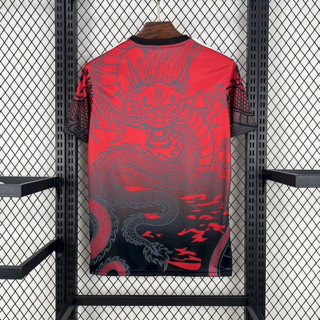 Real Madrid 24-25 Red & Black Dragon Special Edition Jersey - ReplicasJersey