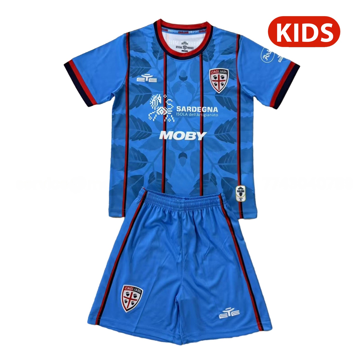 Cagliari Calcio 25-26 Third Kids Kit - ReplicasJersey