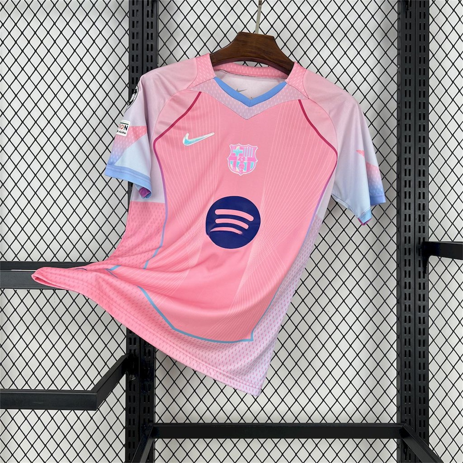 B.A.R.S.A 25-26 T90 White Lines Pink Special Jersey - Fans Version - ReplicasJersey