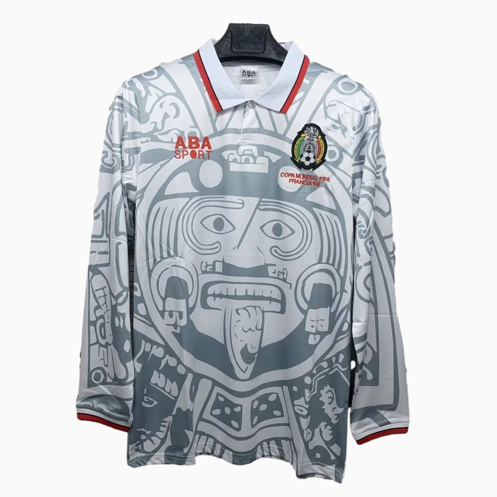 Retro Mexico 1998 Away Long Sleeves Jersey - ReplicasJersey
