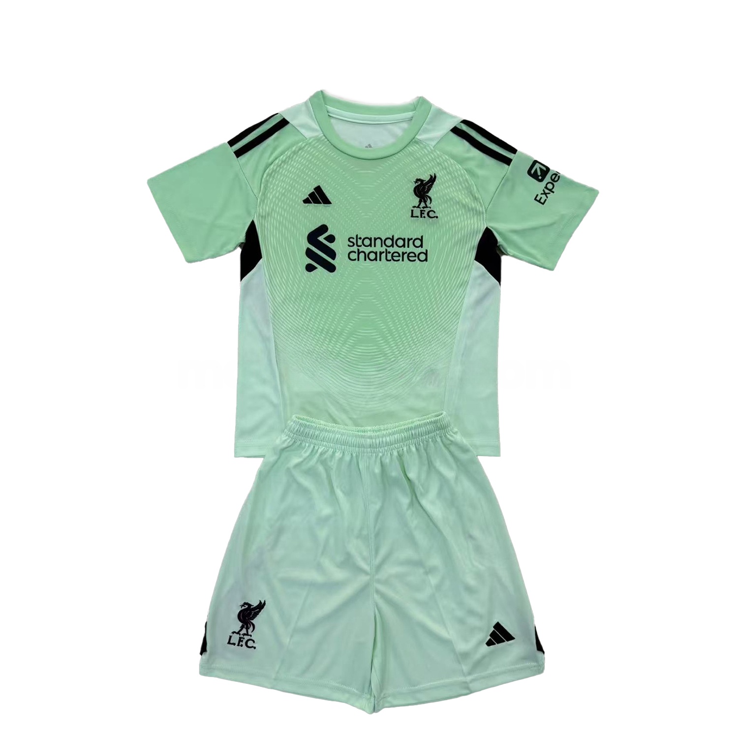 Liver.pool 25-26 Green Goalkeeper Kids Kit - ReplicasJersey