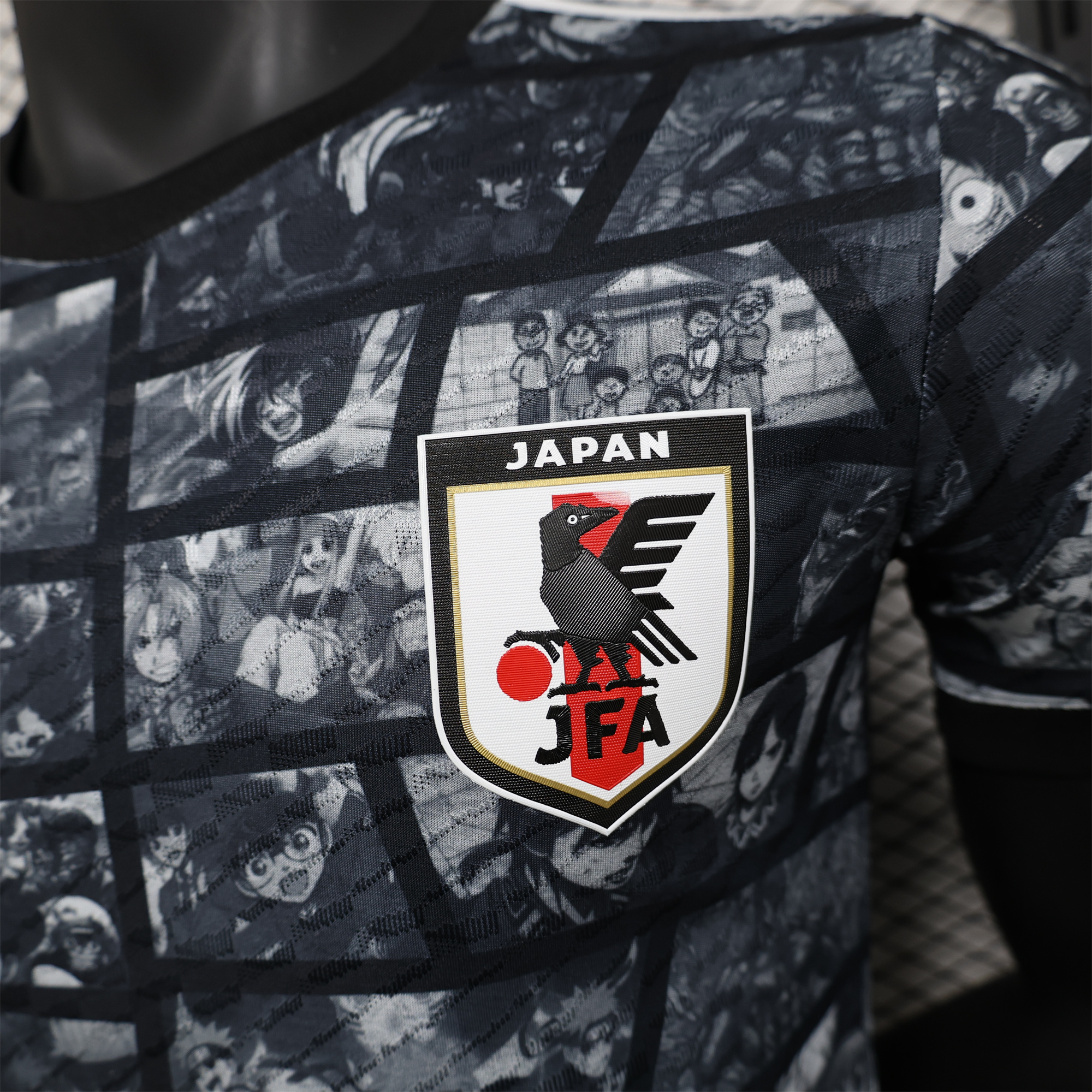 Japan 2024 Black Doraemon Grid Jersey - Player Version - ReplicasJersey