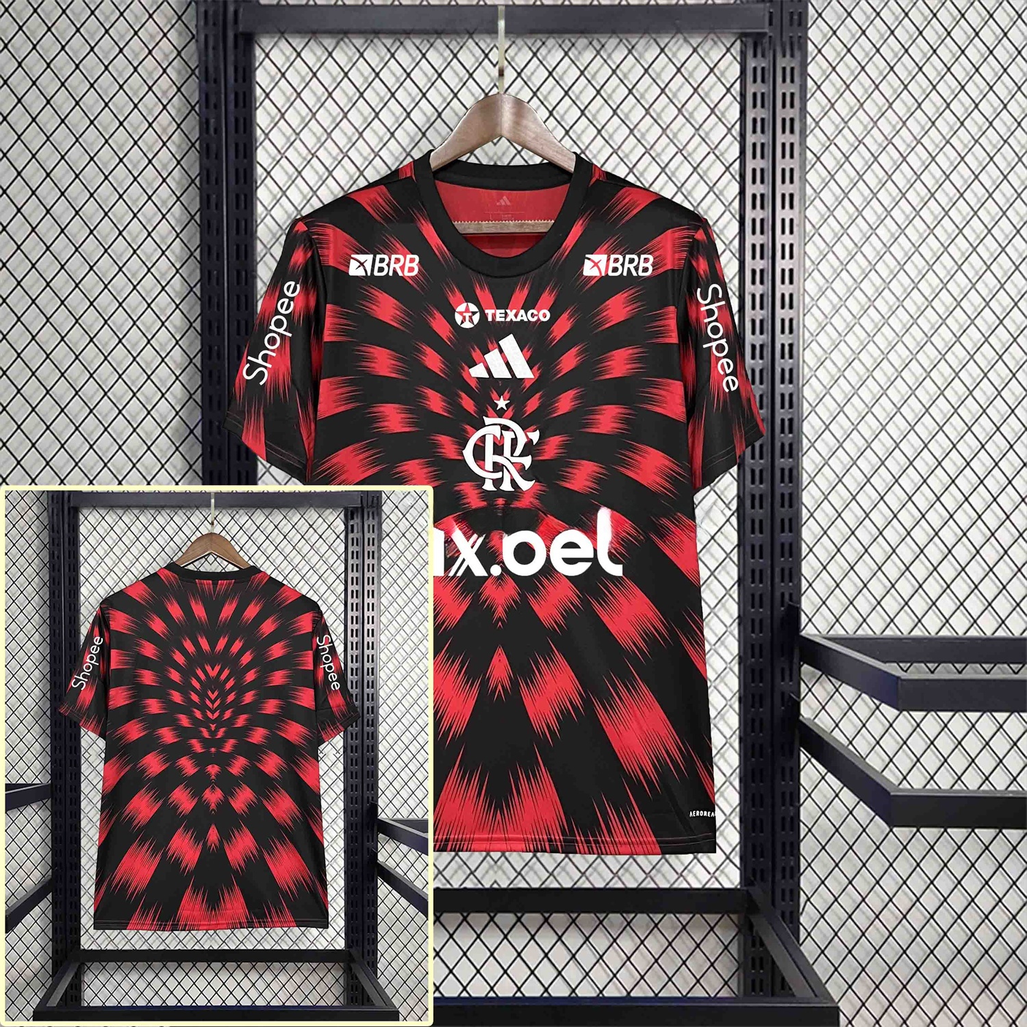 Flamengo 25-26 Pre-Match Jersey with Sponsors - Fans Version - ReplicasJersey