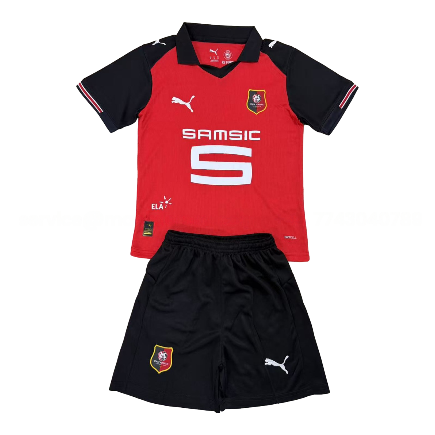 Stade Rennais 25-26 Home Men's Adult Jersey Set - Fans Version - ReplicasJersey