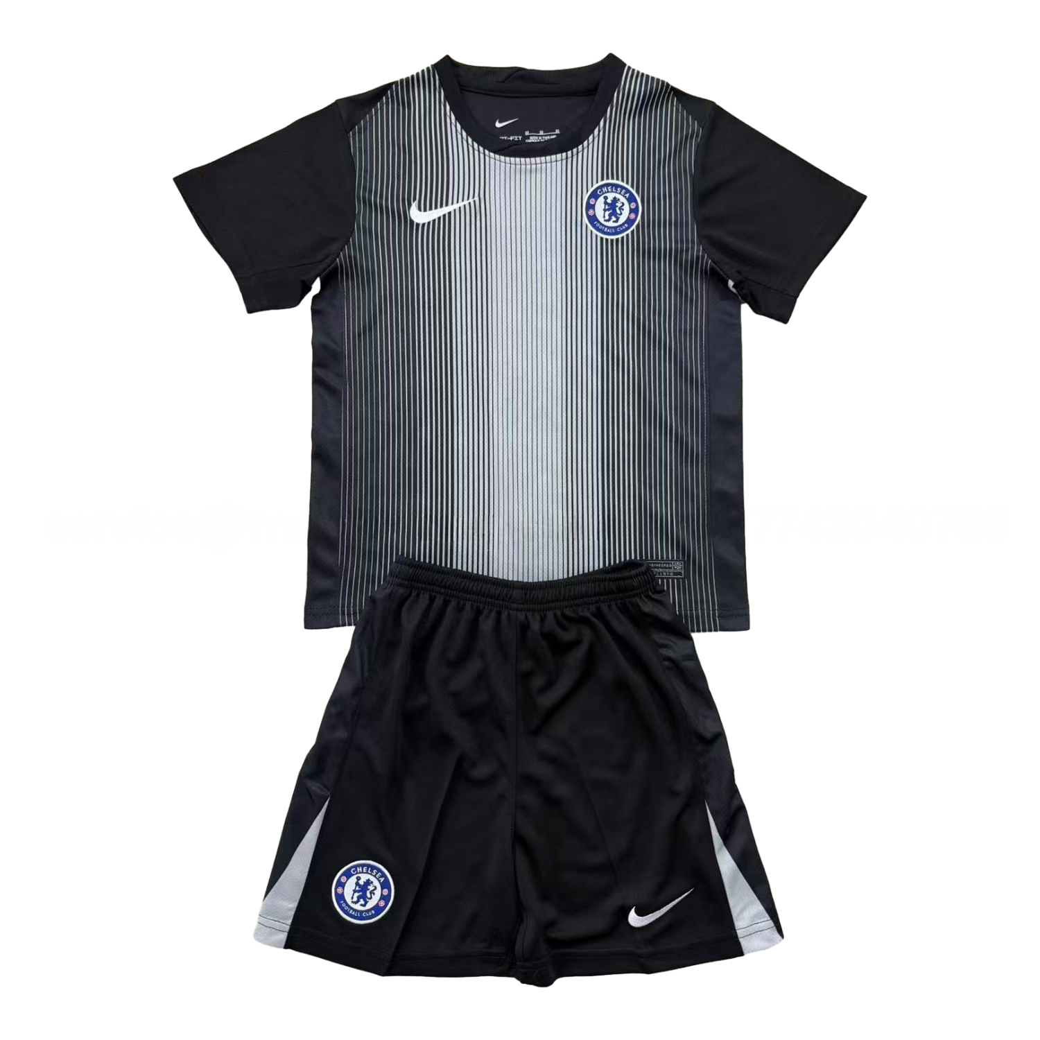 C.H.E.L.S.E.A 25-26 Black Goalkeeper Men's Adult Jersey Set - Fans Version - ReplicasJersey