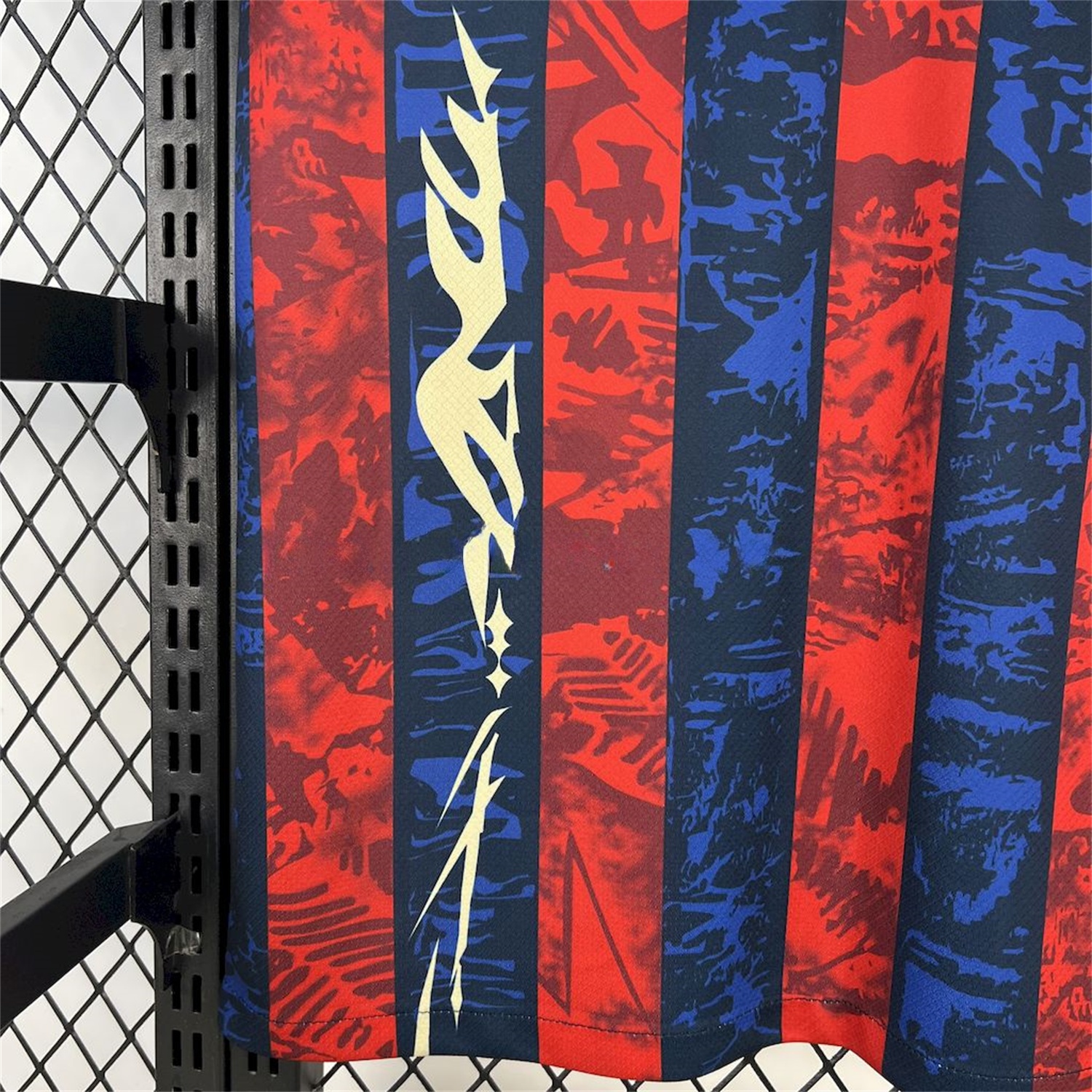 B.A.R.S.A 25-26 Red & Blue Random Graffiti Pattern Jersey - Fans Version - ReplicasJersey