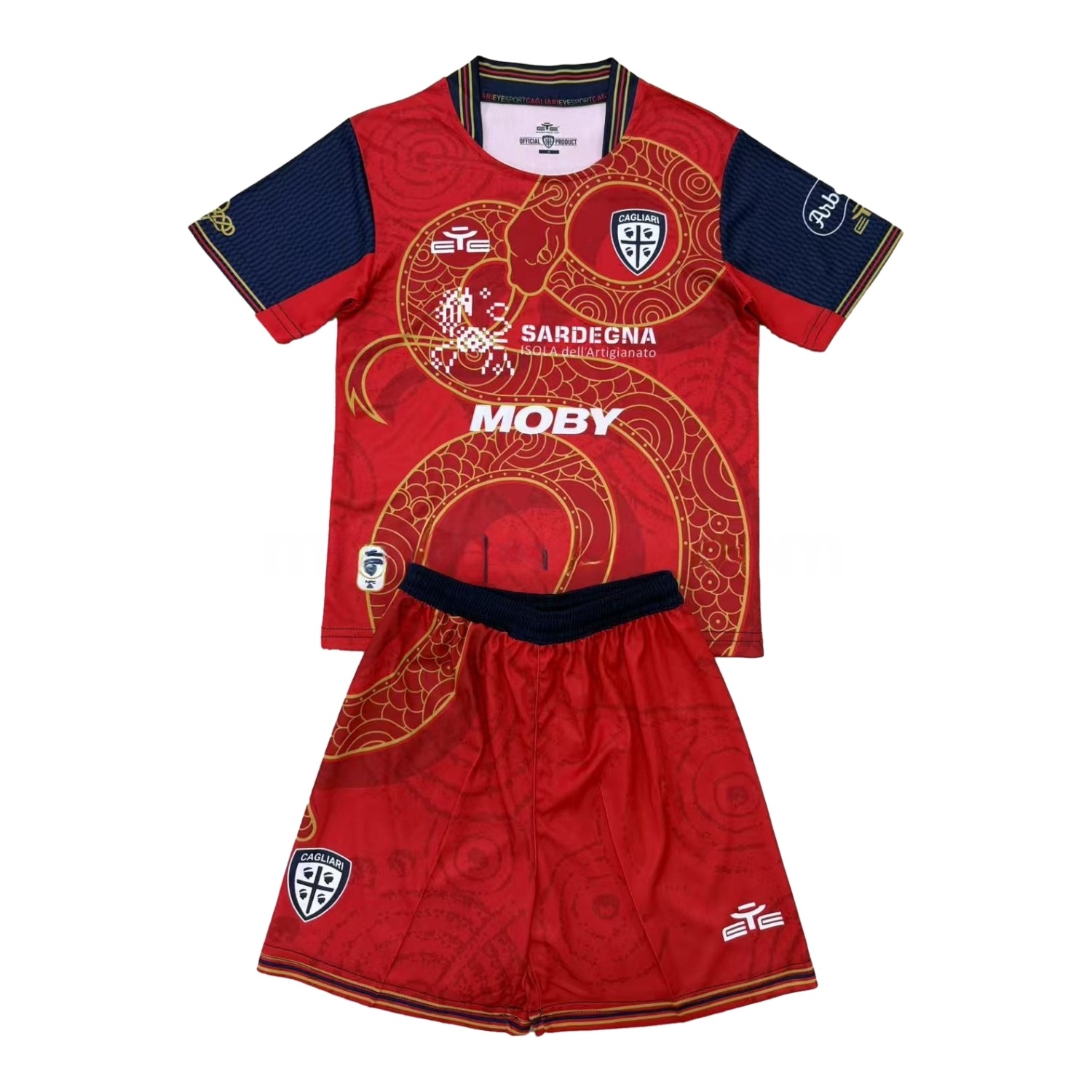 Cagliari Calcio 24-25 Year of the Snake Special Men's Adult Jersey Set - Fans Version - ReplicasJersey