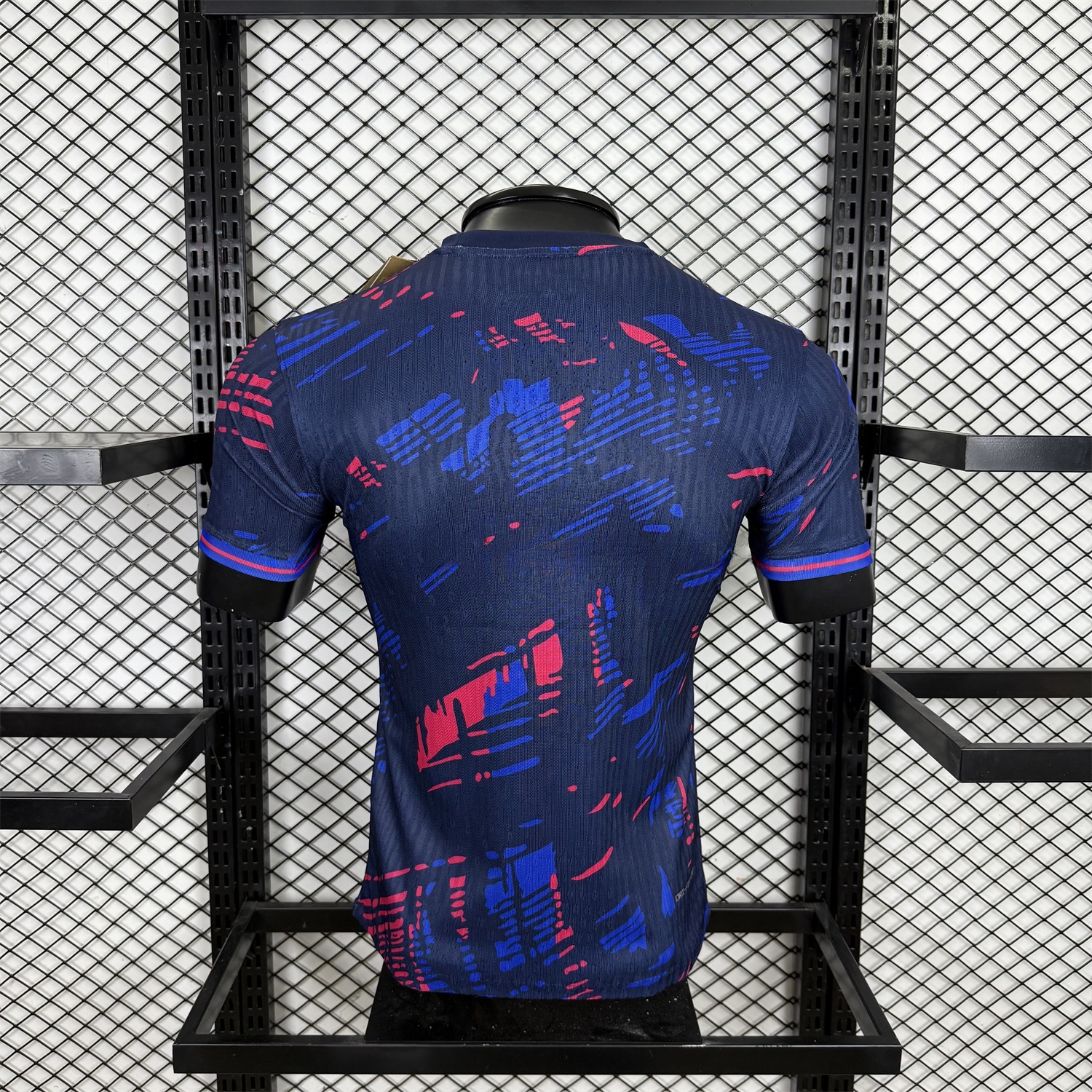 B.A.R.S.A 25-26 Red and Blue Graffiti Deep Blue Jersey - Player Version - ReplicasJersey