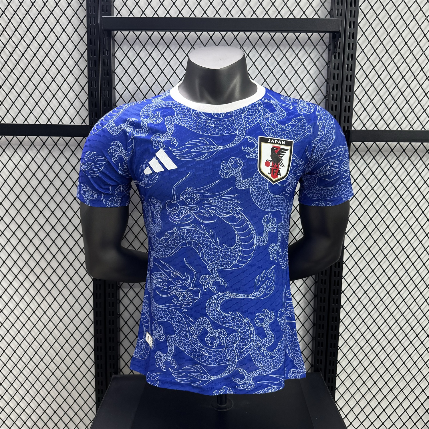 Japan 25-26 White Dragon Pattern Blue Special Jersey - Player Version - ReplicasJersey