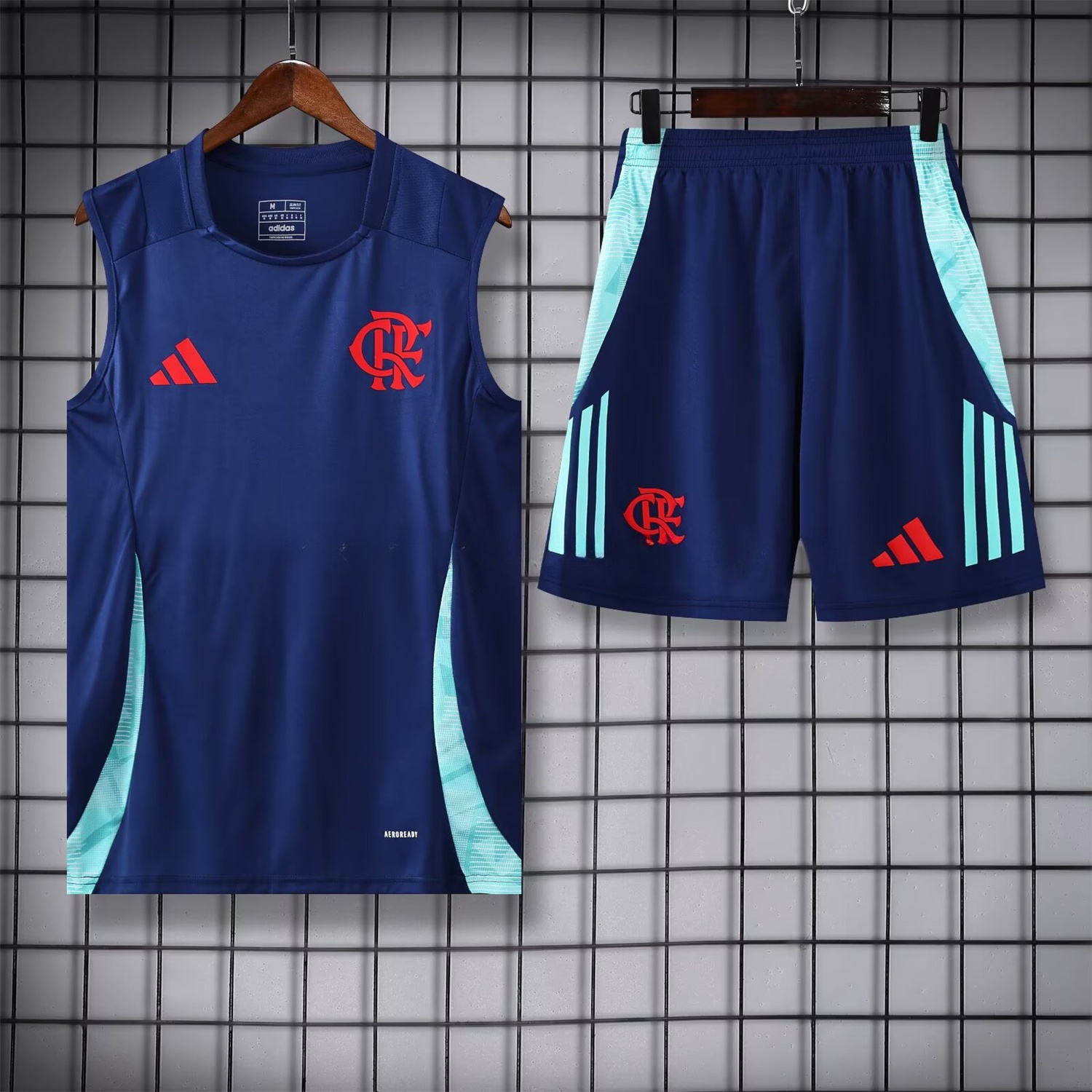 Flamengo 25-26 Vest Training Set - Royal Blue With Royal Blue - ReplicasJersey