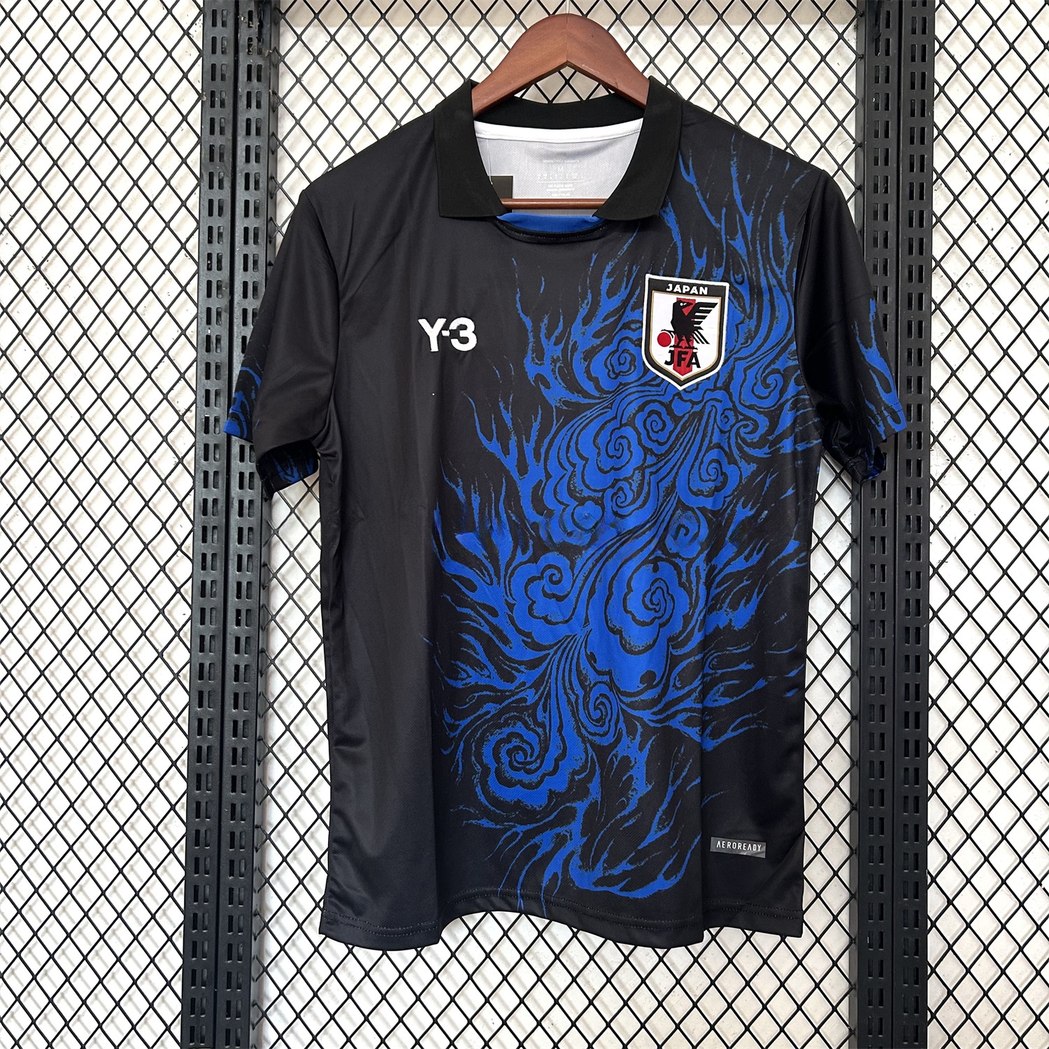 Japan 25-26 Y-3 Blue Flame Black Special Jersey - Fans Version - ReplicasJersey