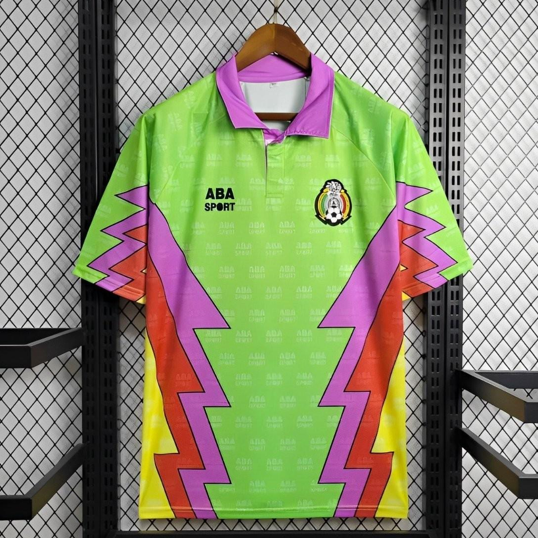 Retro Mexico 1994 Goalkeeper Green Jersey - ReplicasJersey