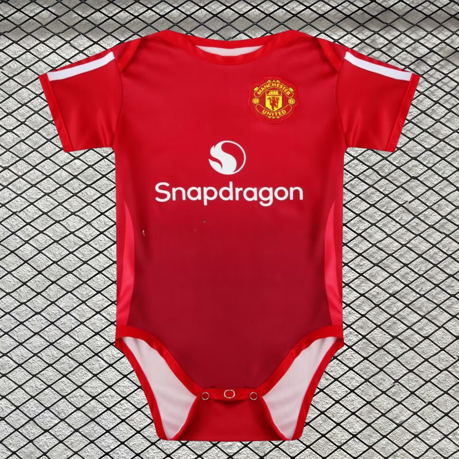 Manchester United 24-25 Home Baby Crawling Suit - ReplicasJersey