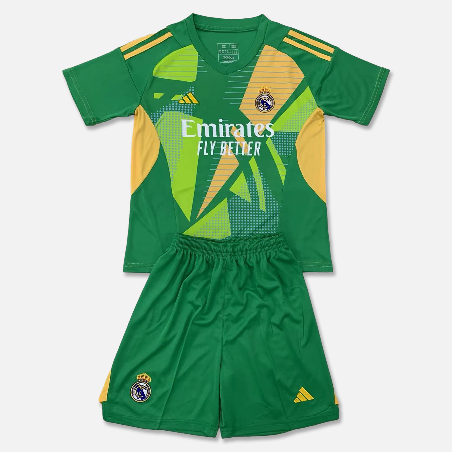 Real Madrid 24-25 Goalkeeper Kids Kit - Green - ReplicasJersey