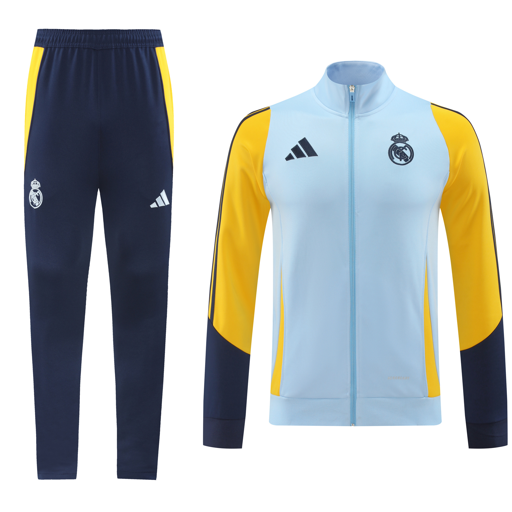 Real Madrid 24-25 Jacket Training Tracksuit - Light Blue - ReplicasJersey