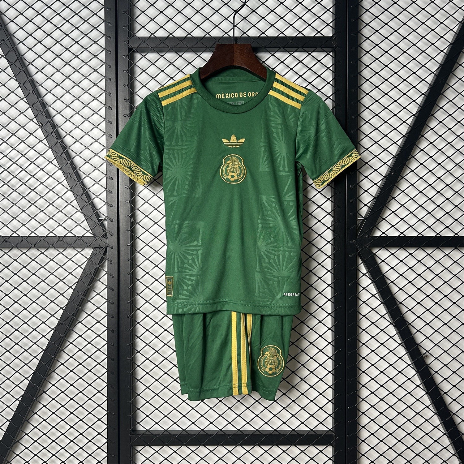 Mexico 2025 Gold Cup Green Kids Kit - ReplicasJersey