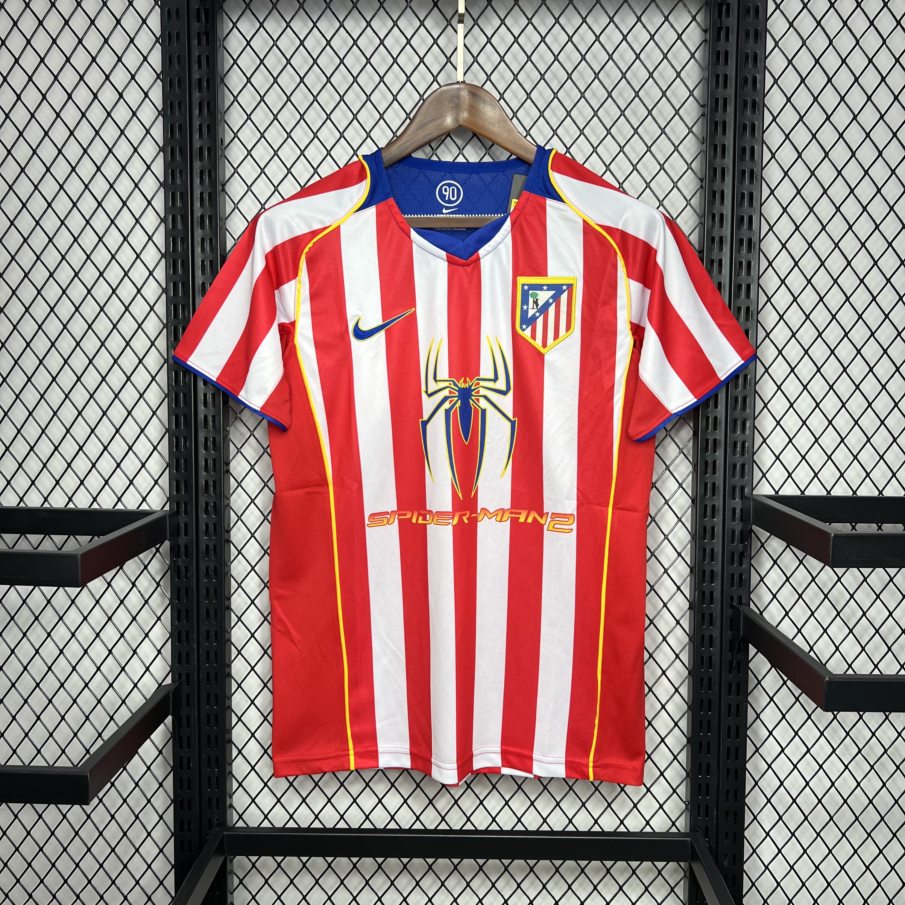 Retro Atletico Madrid 2004-05 Home Stadium Jersey - S.p.i.d.e.r M.a.n - ReplicasJersey