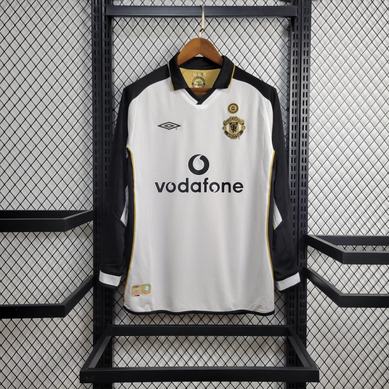 Manchester United Retro 01-02 100th Anniversary Long Sleeve Special Edition Jersey - ReplicasJersey