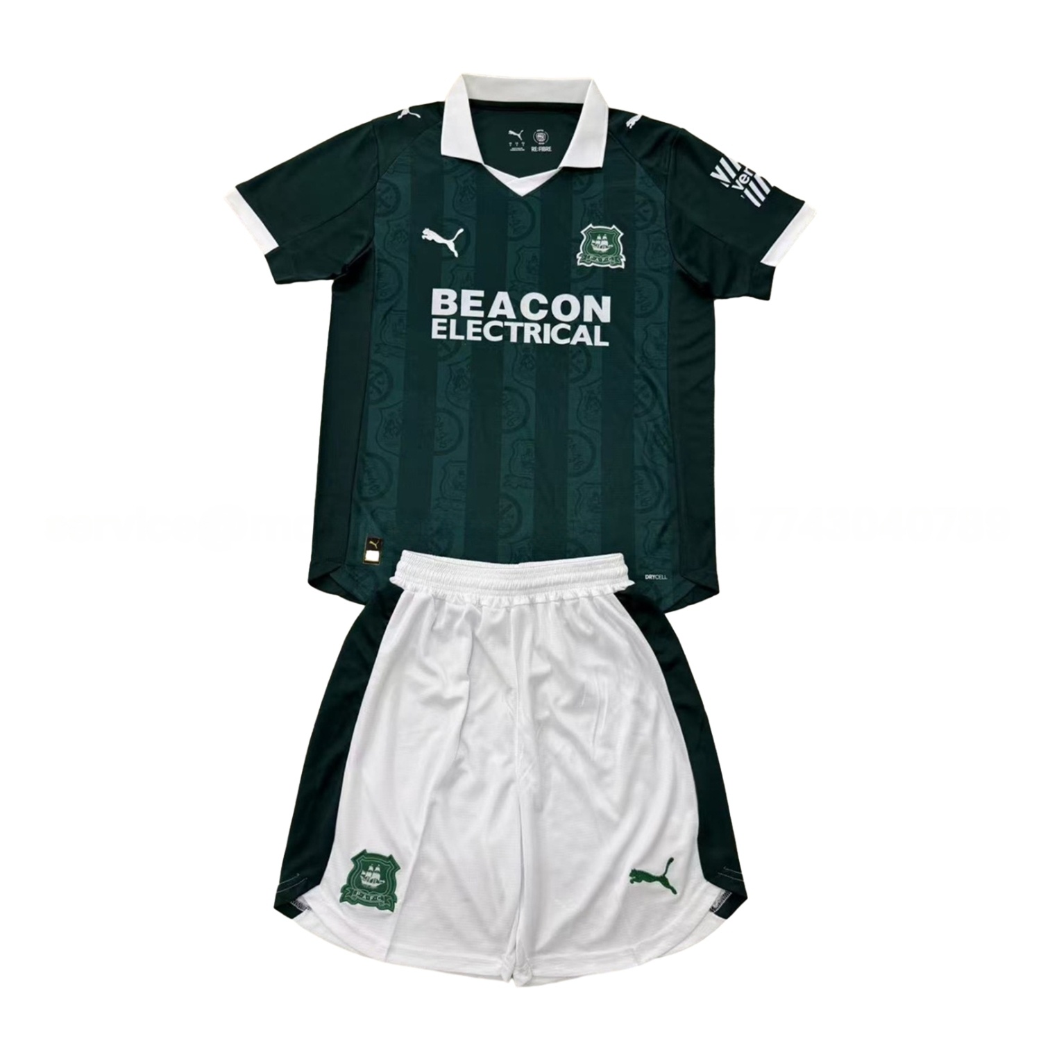 Plymouth Argyle 25-26 Home Men's Adult Jersey Set - Fans Version - ReplicasJersey