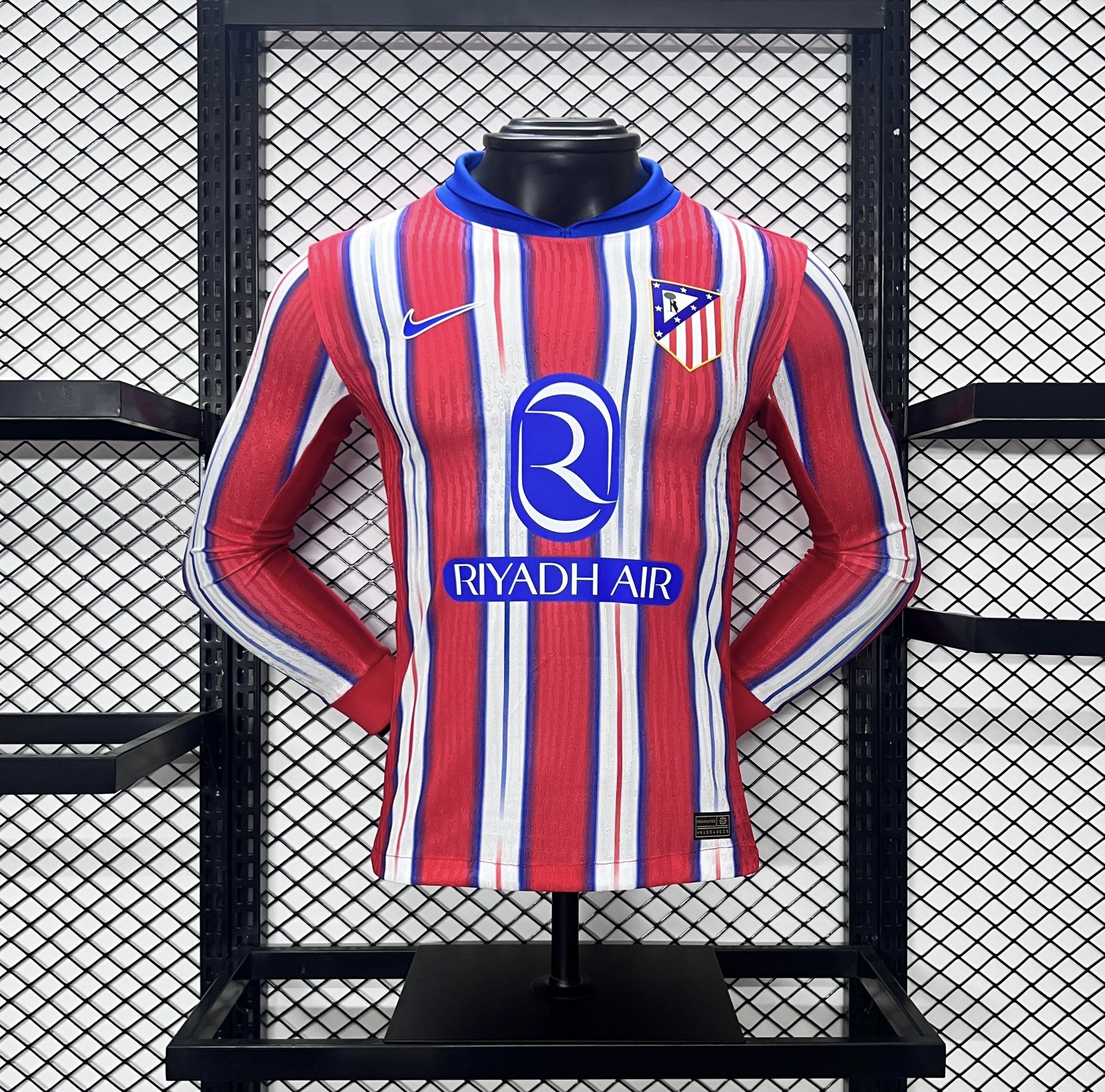 Atletico Madrid 24-25 Home Long Sleeve Jersey - Player Version - ReplicasJersey