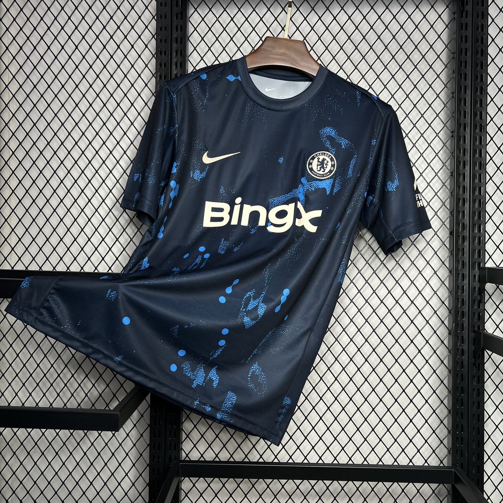 CHELSEA 24-25 Dark Blue Pre-Match Training Jersey - Fans Version - ReplicasJersey
