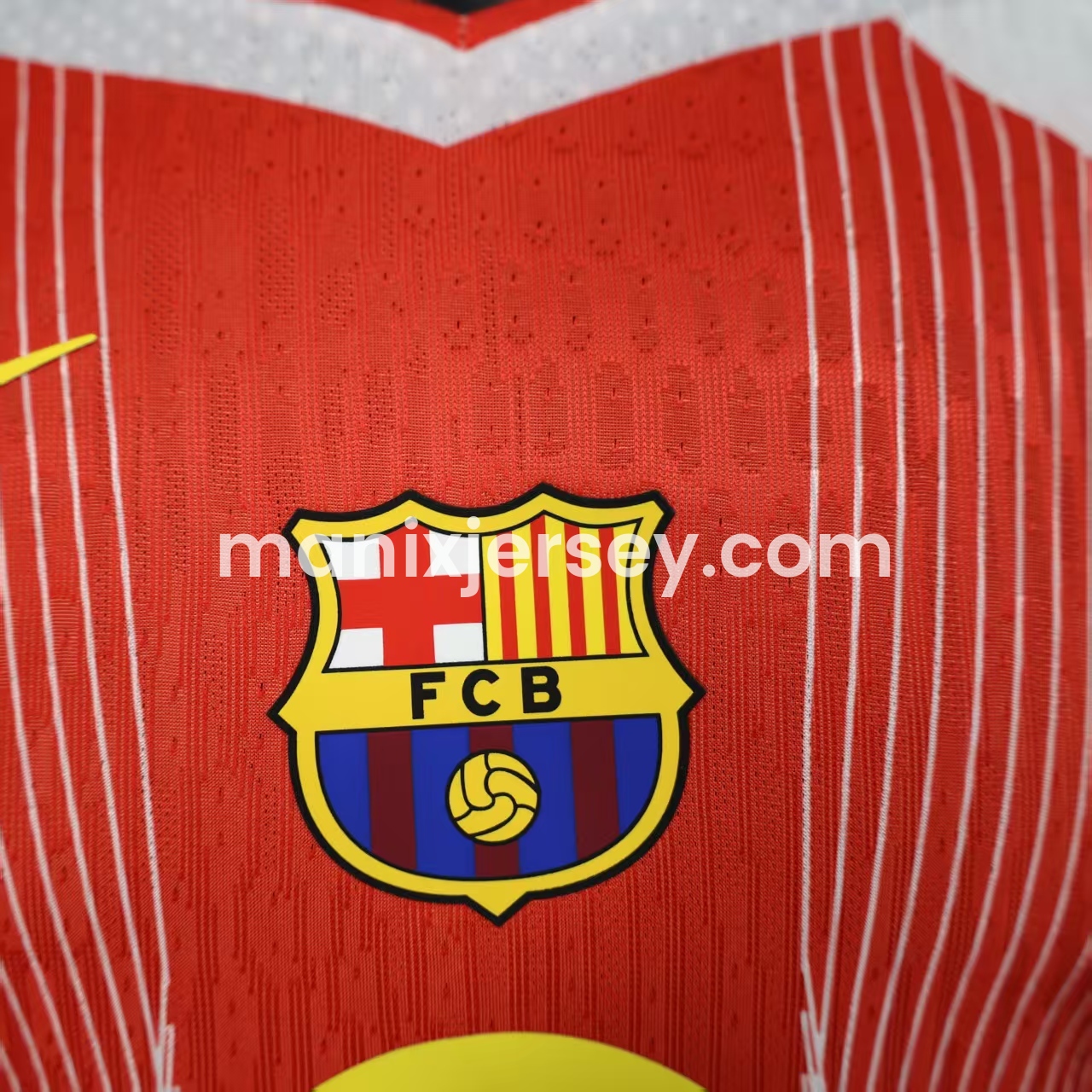 B.A.R.S.A 25-26 Red & White Big LOGO Special Jersey - Player Version - ReplicasJersey