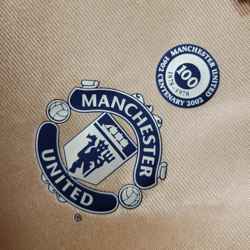 Manchester United Retro 01-02 100th Anniversary Long Sleeve Special Edition Jersey - ReplicasJersey