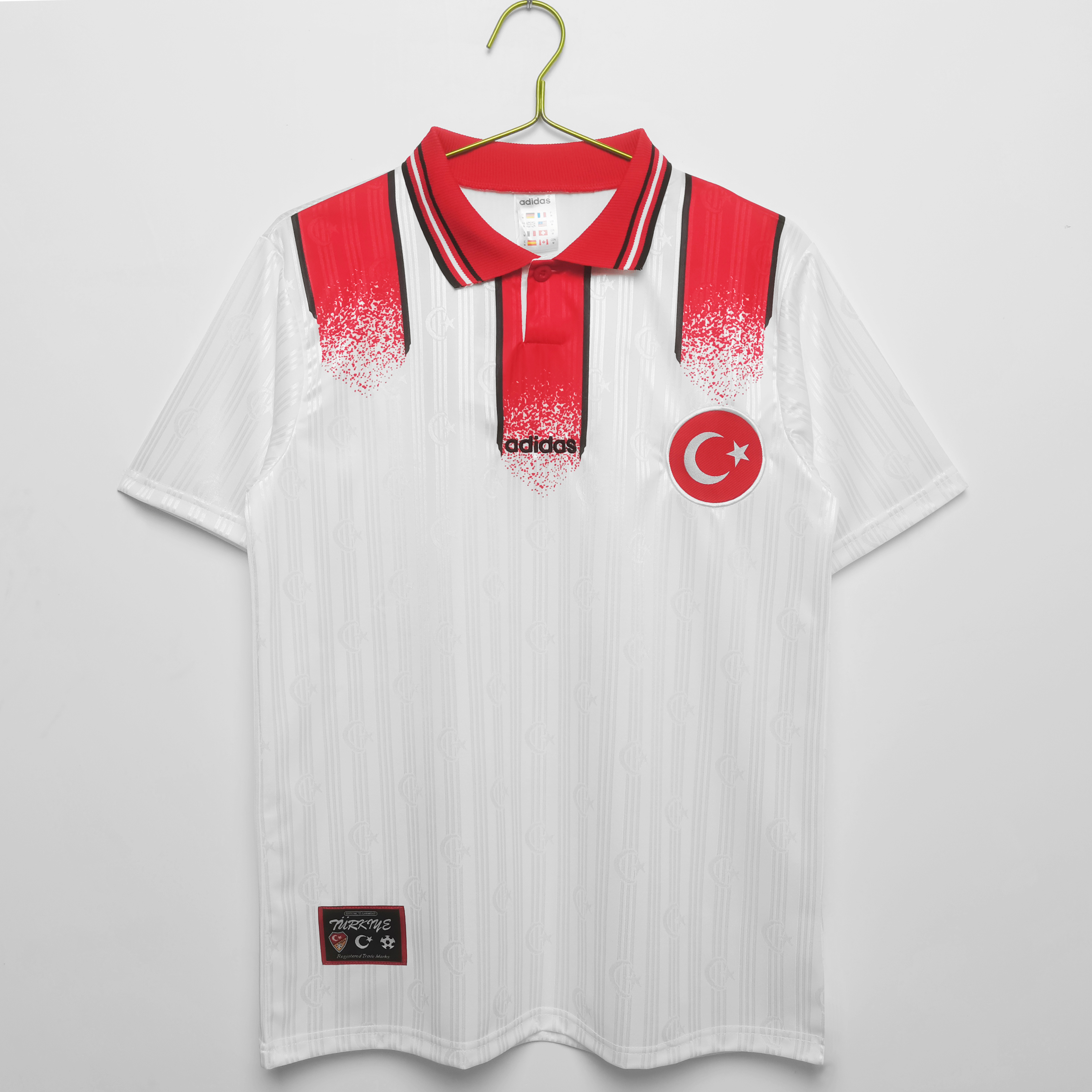 Retro Turkey 1996 Away Stadium Jersey - ReplicasJersey
