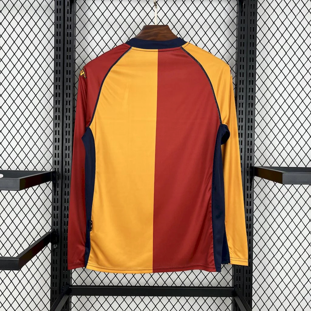 Retro Roma 2001-02 Home Long Sleeves Jersey - ReplicasJersey