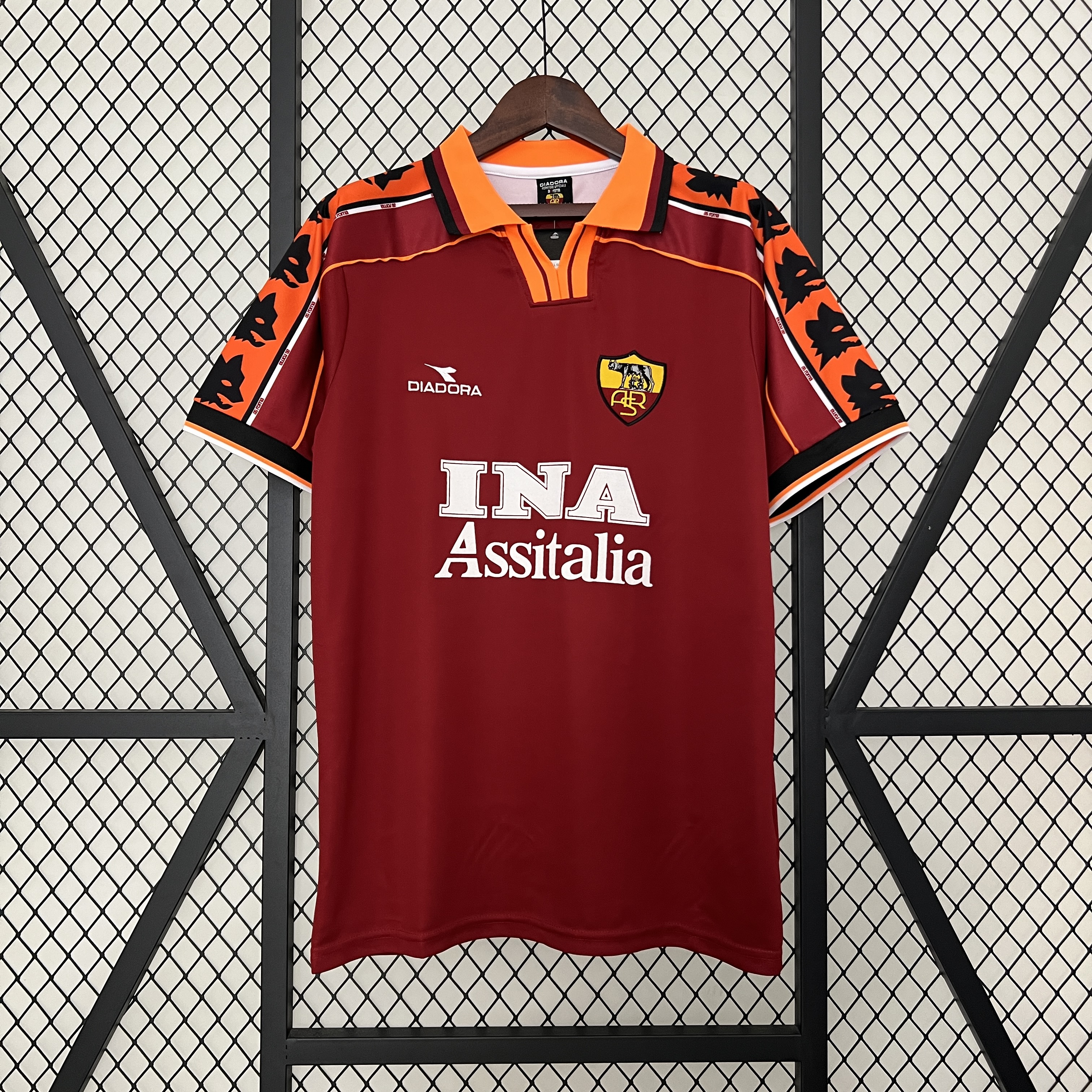Retro Roma 1998-99 Home Jersey - ReplicasJersey