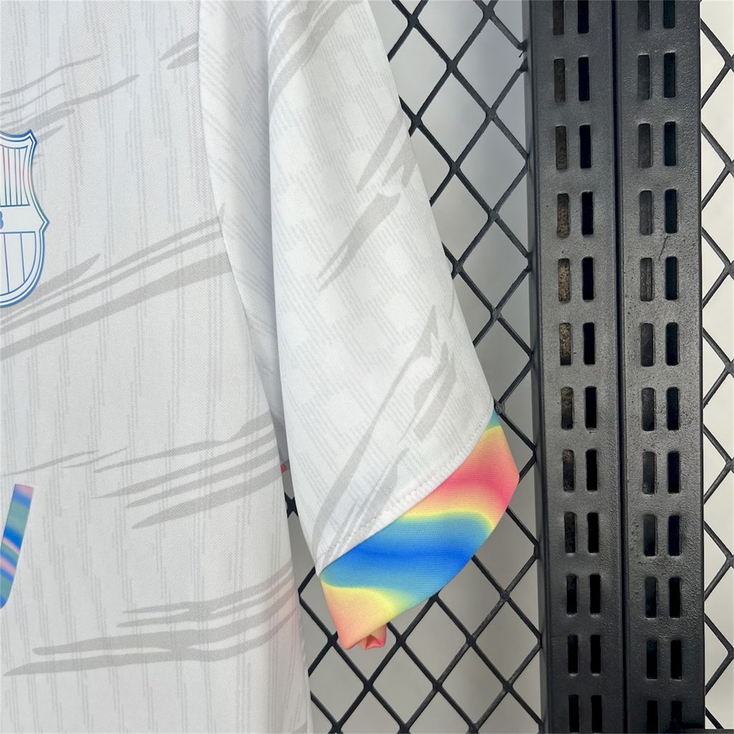B.A.R.S.A 25-26 Colored Cuffs White Jersey - Fans Version - ReplicasJersey