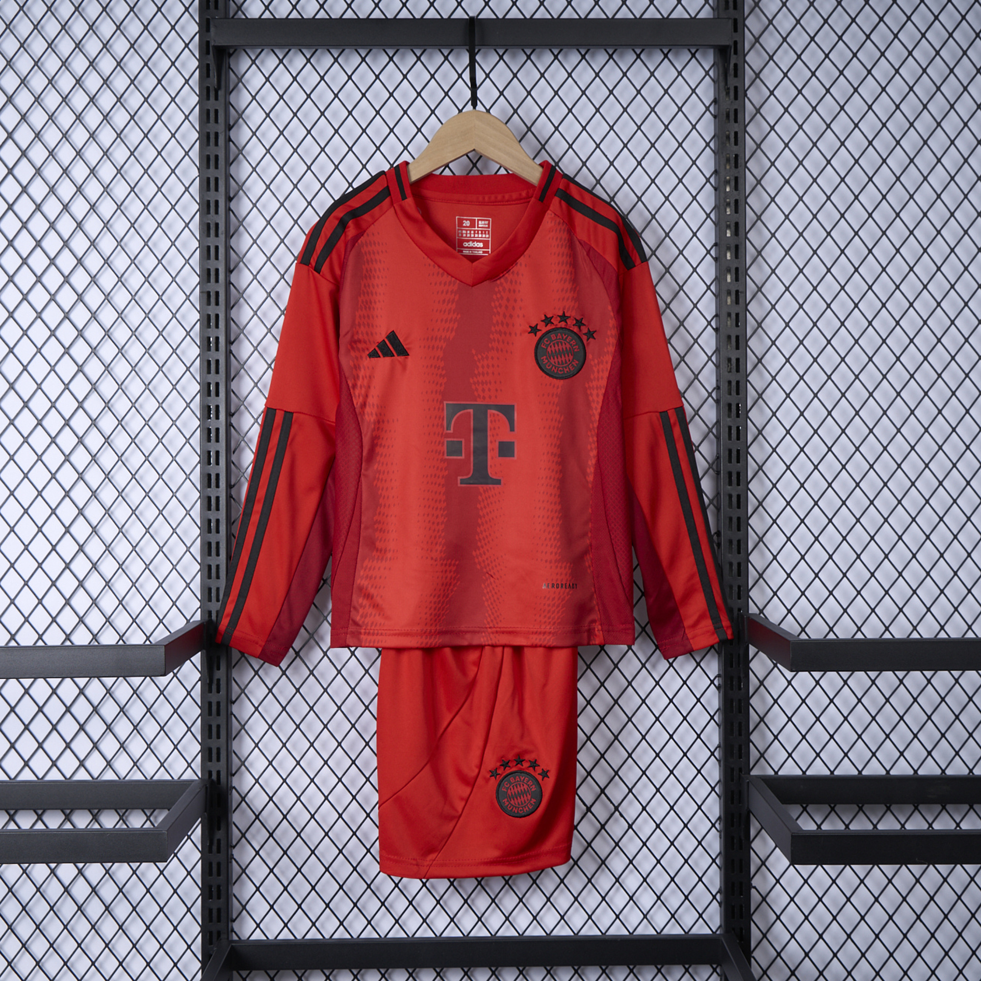 Bayern Munich 24-25 Home Long Sleeve Kids Kit - Fans Version - ReplicasJersey