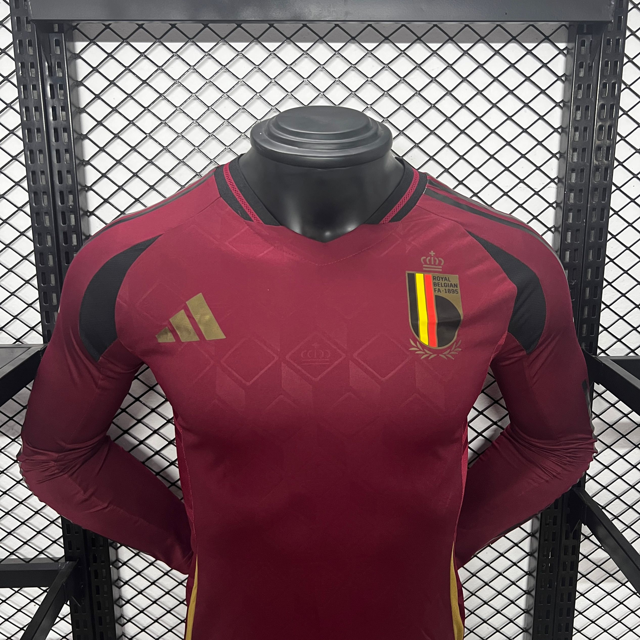 Belgium 2024 Home Stadium Long Sleeve Jersey - Player Version - ReplicasJersey