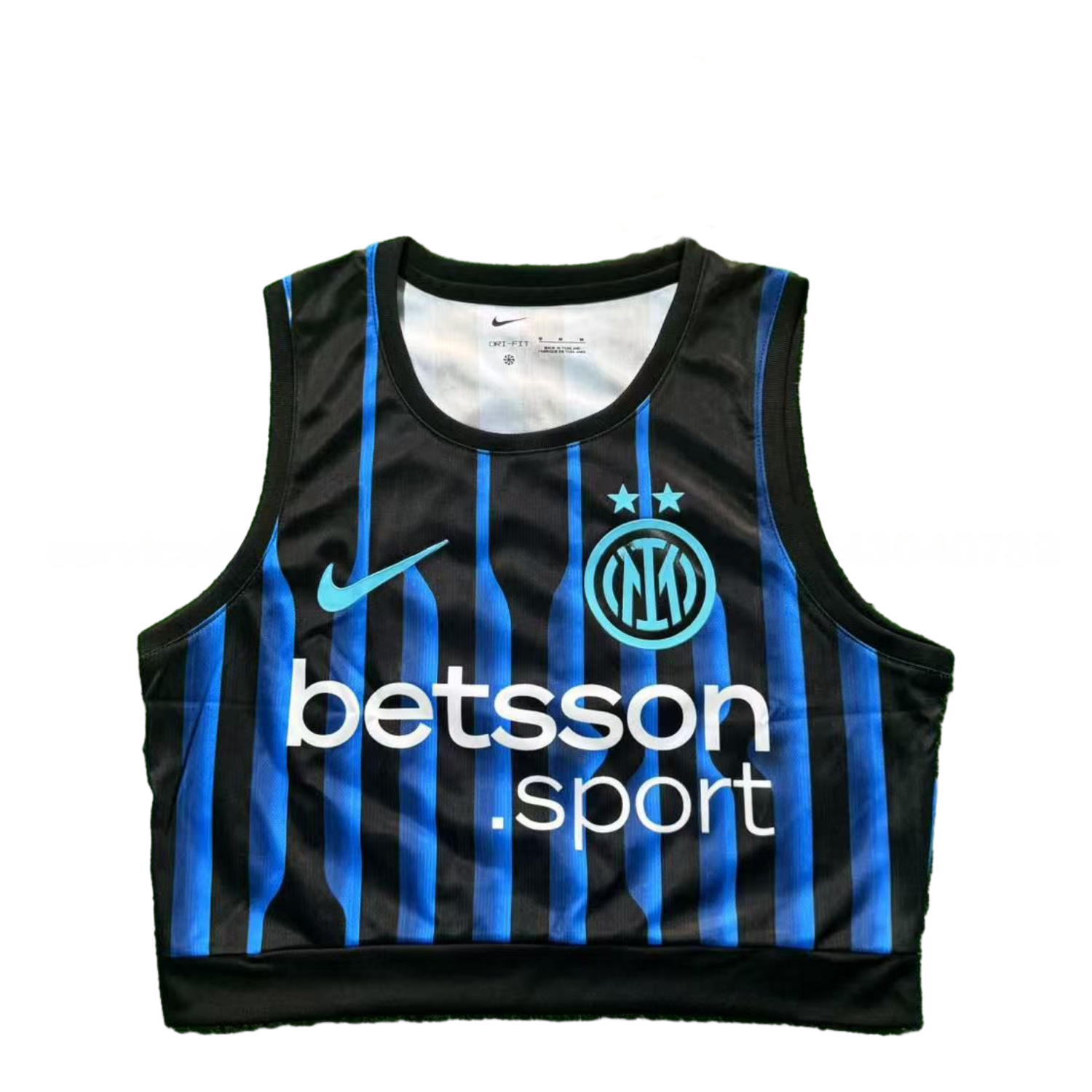 Women's Inter Milan 25-26 Home Blue And Black Yoga Vest - ReplicasJersey