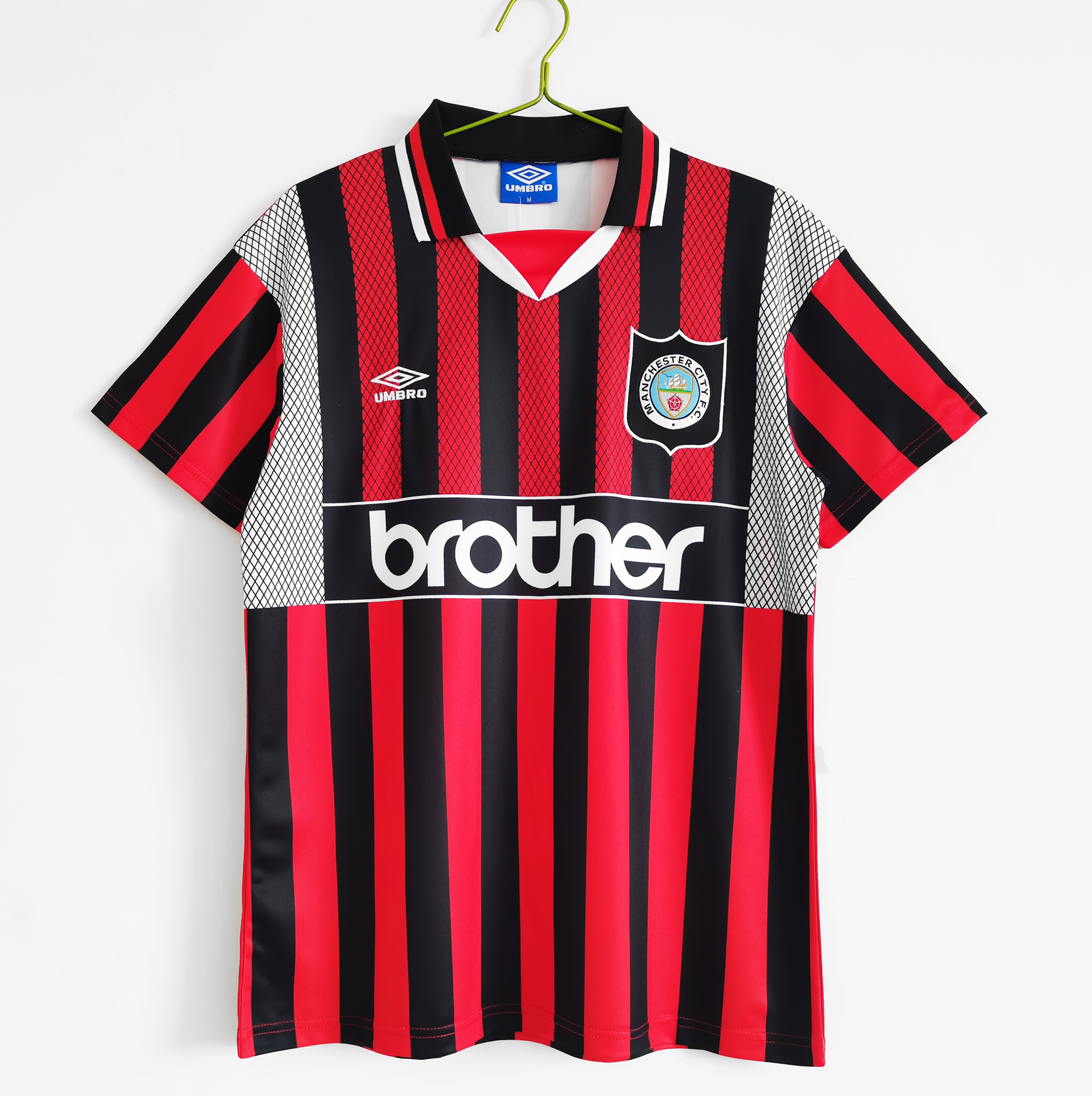 Retro Manchester City 1994-96 Away Stadium Jersey - ReplicasJersey