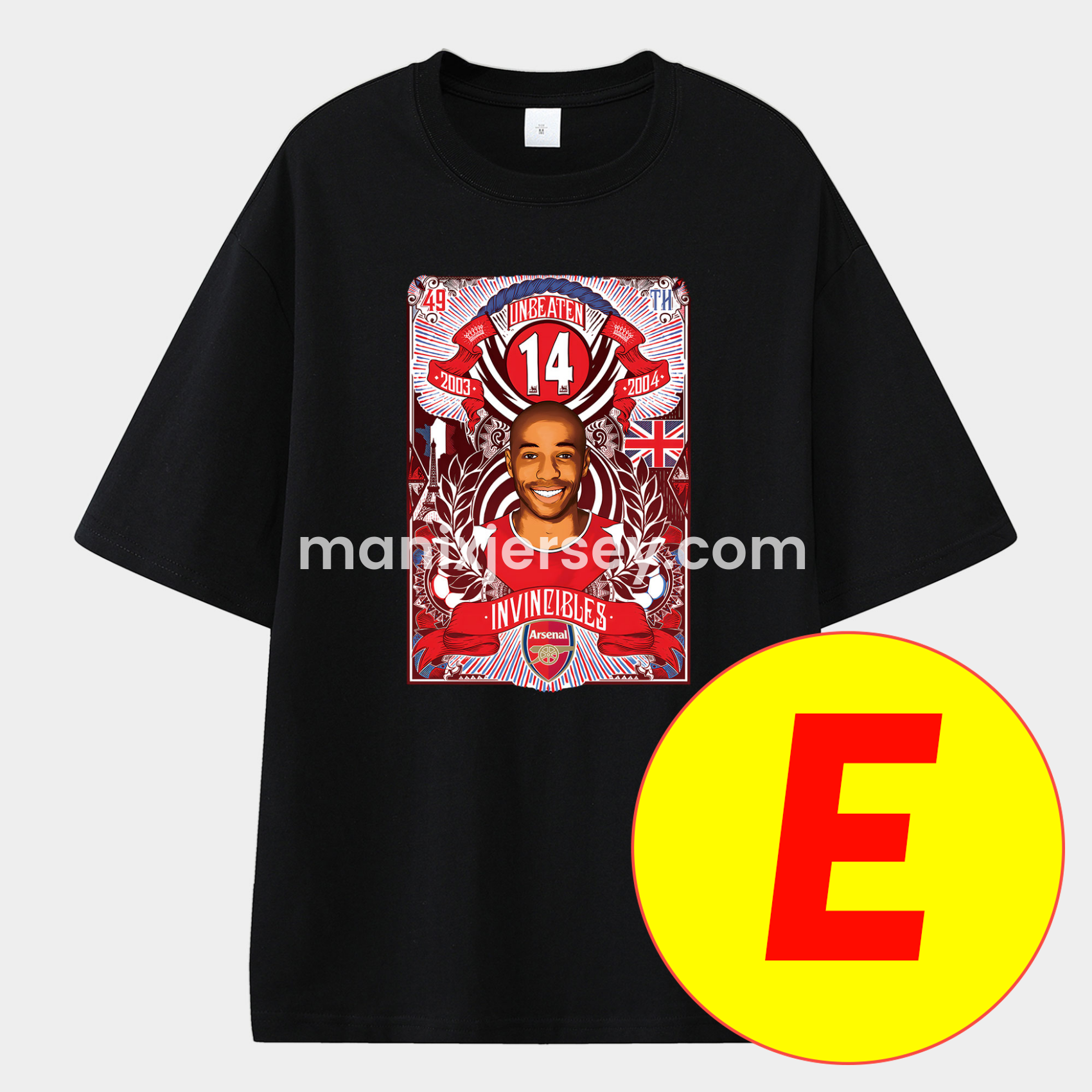 Arsenal Henry Wenger Saka Gunners Unisex Pure Cotton T-shirt - ReplicasJersey