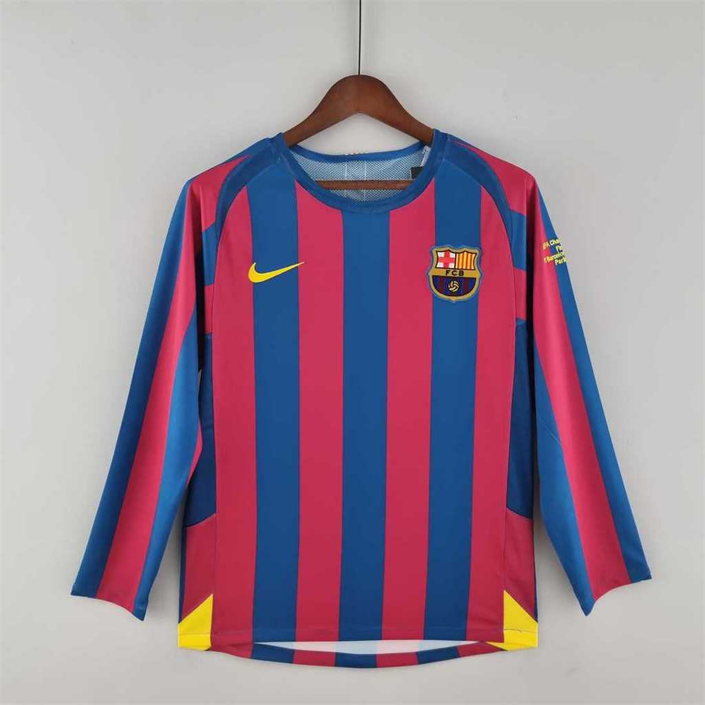 B.A.R.S.A Retro 05-06 Home Long Sleeve Jersey - UEFA Champions League Final - ReplicasJersey