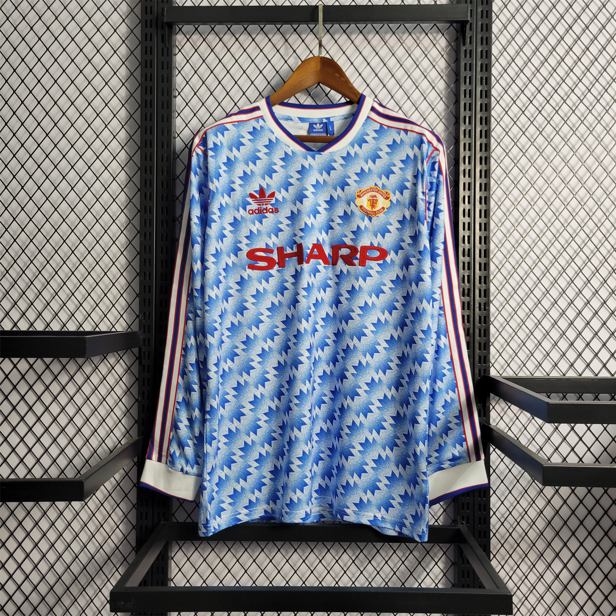 Manchester United Retro 90-92 Away Long Sleeve Jersey - ReplicasJersey