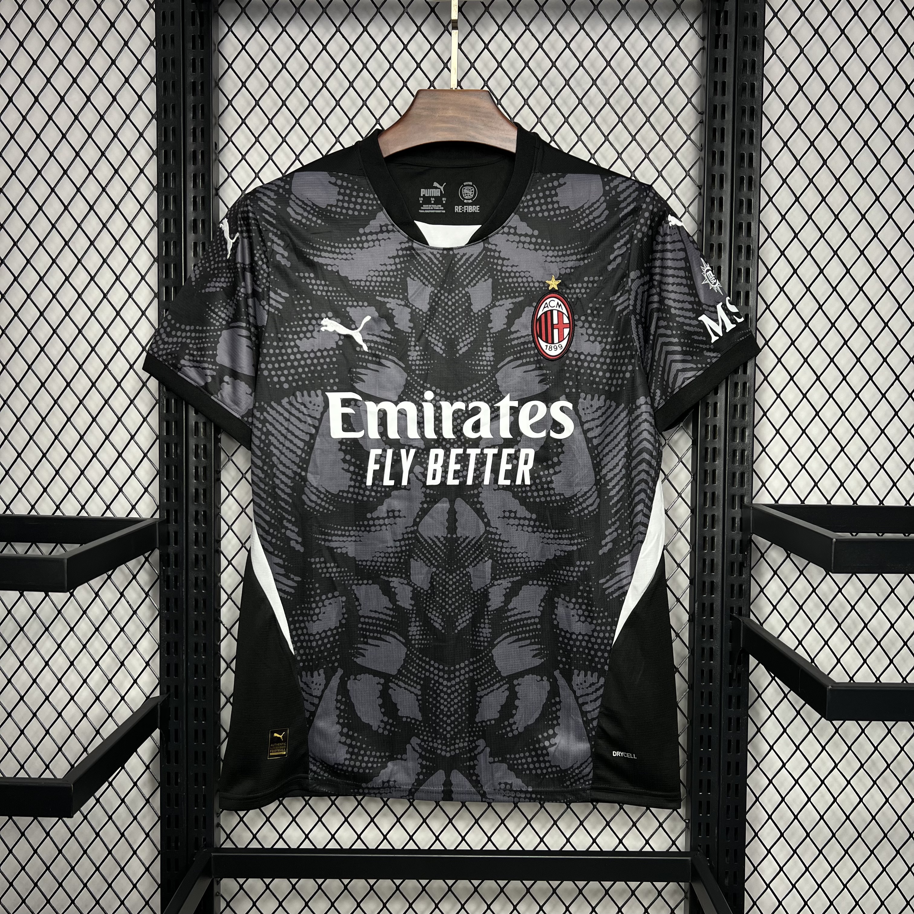 AC Milan 24-25 Black Goalkeeper Jersey - Fans Version - ReplicasJersey