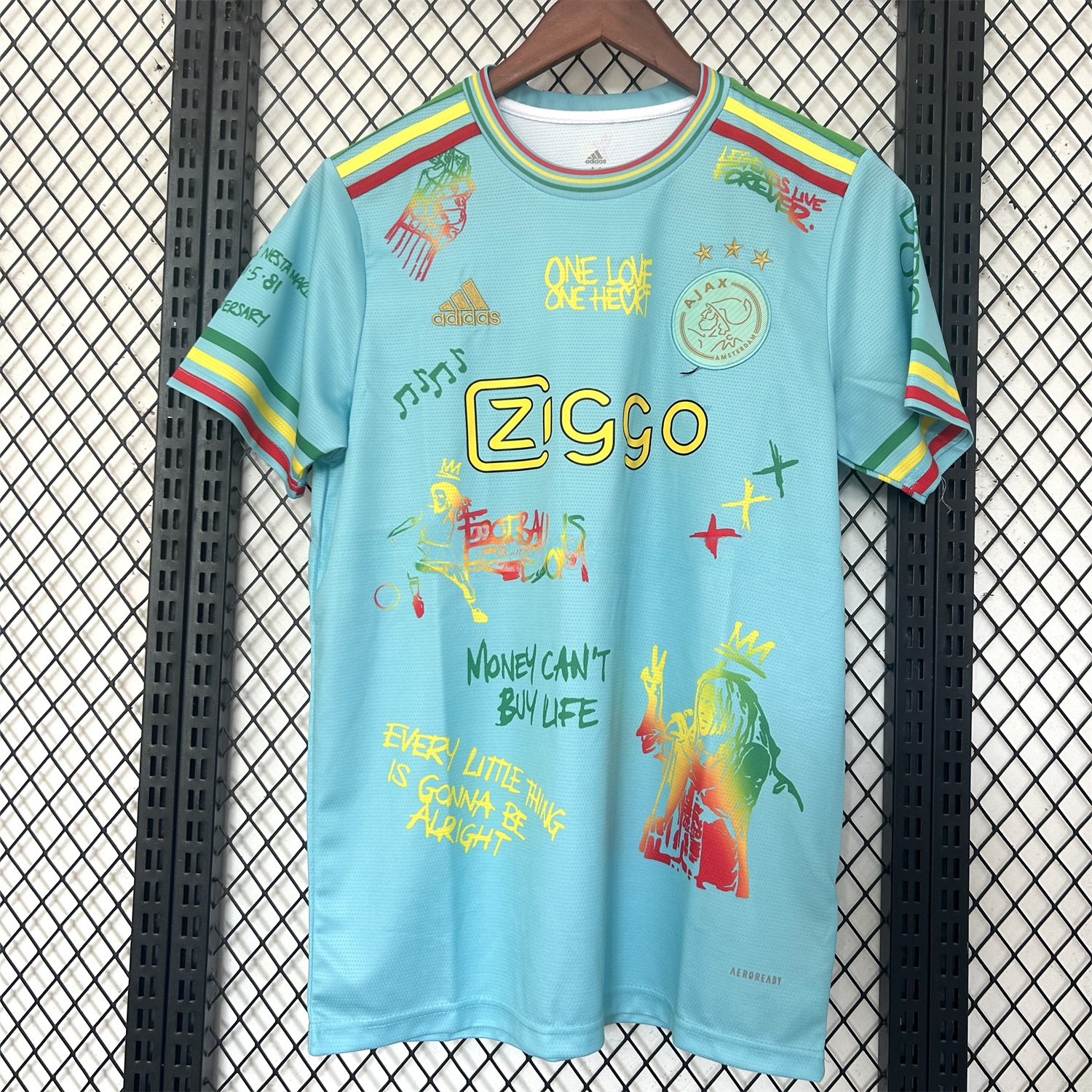 Ajax x B-O-B Marly 25-26 Light Blue Special Edition Jersey - Fans Version - ReplicasJersey