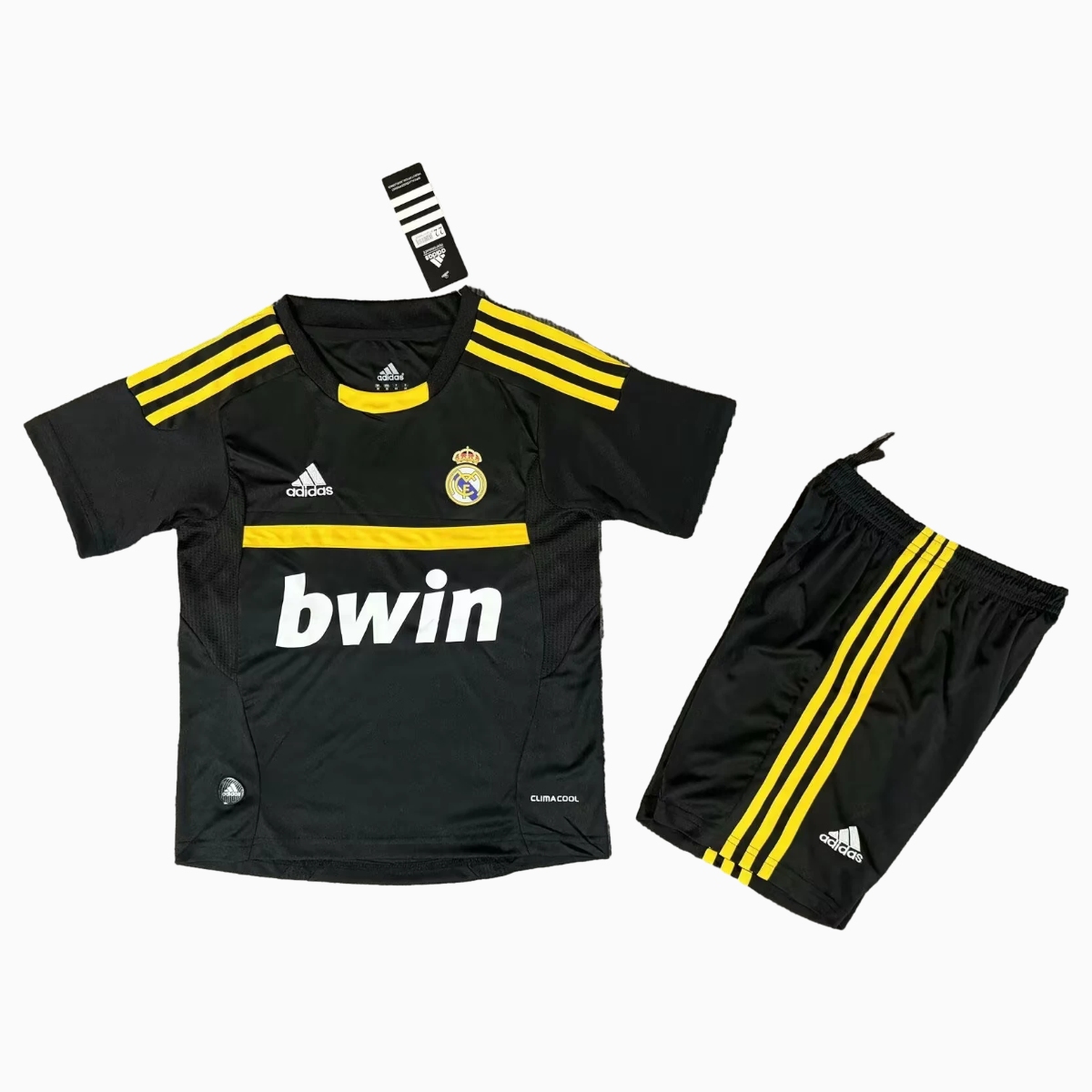 Retro Real Madrid 11-12 Black Goalkeeper Kids Kit - ReplicasJersey