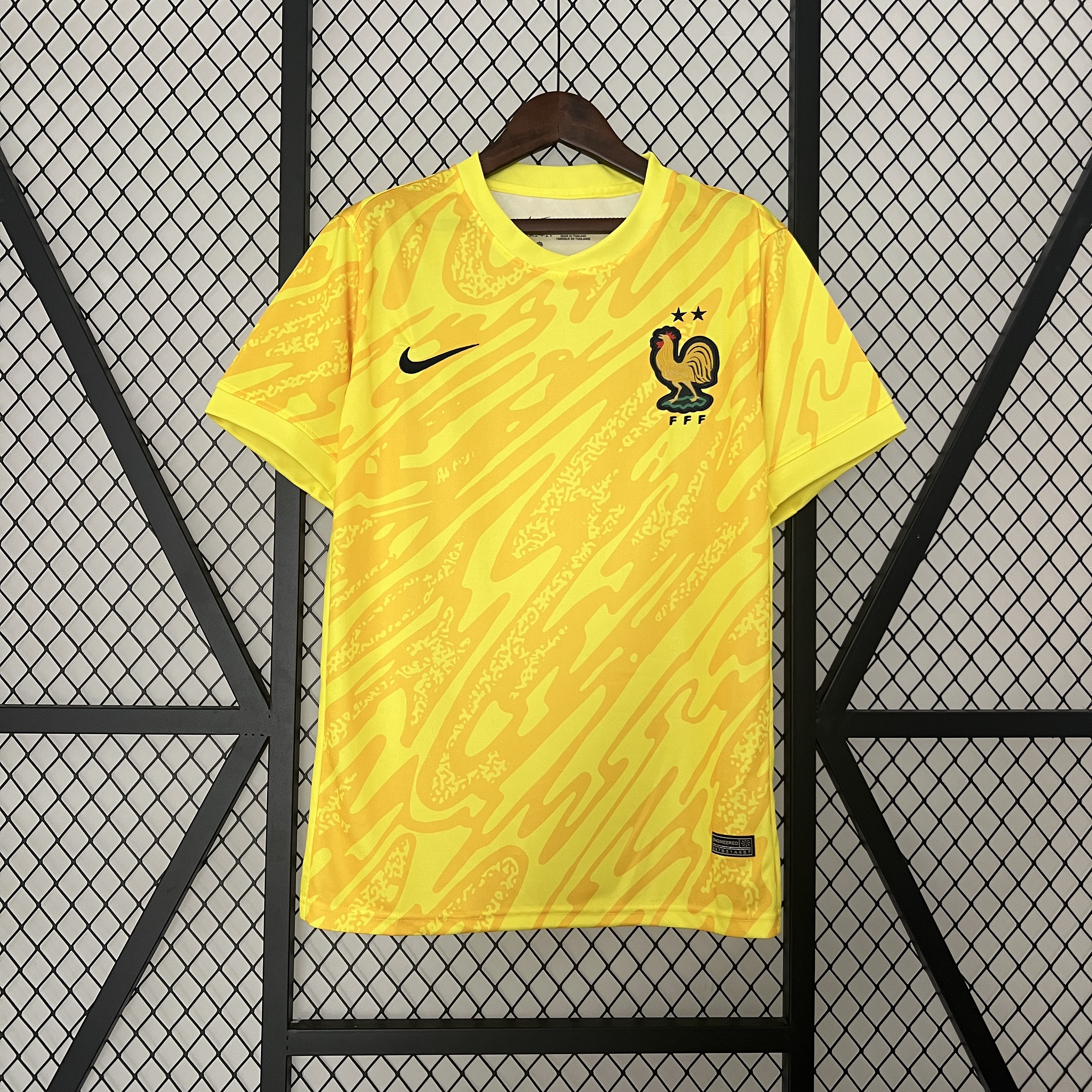 France 2024 Yellow Goalkeeper Jersey - Fans Version - ReplicasJersey
