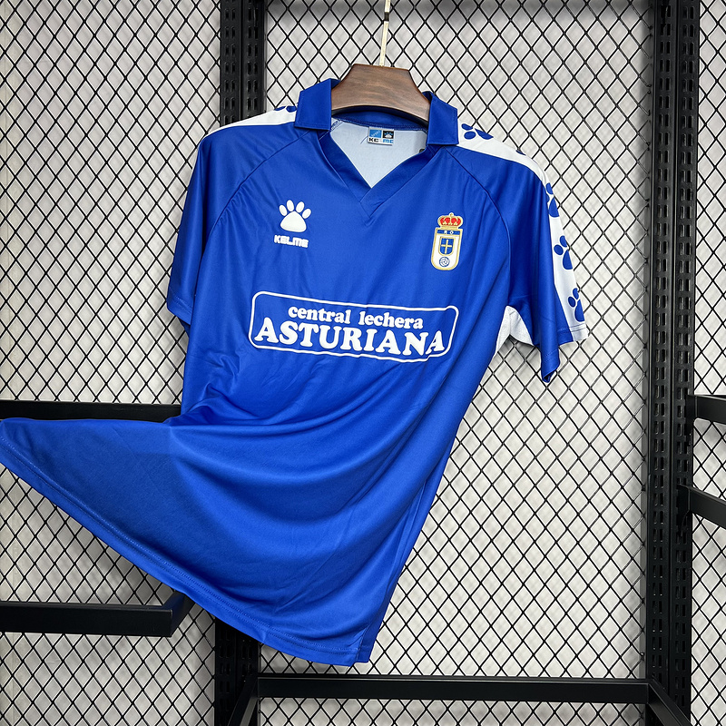 Retro Real Oviedo Vetusta 1990-91 Home Stadium Jersey - ReplicasJersey