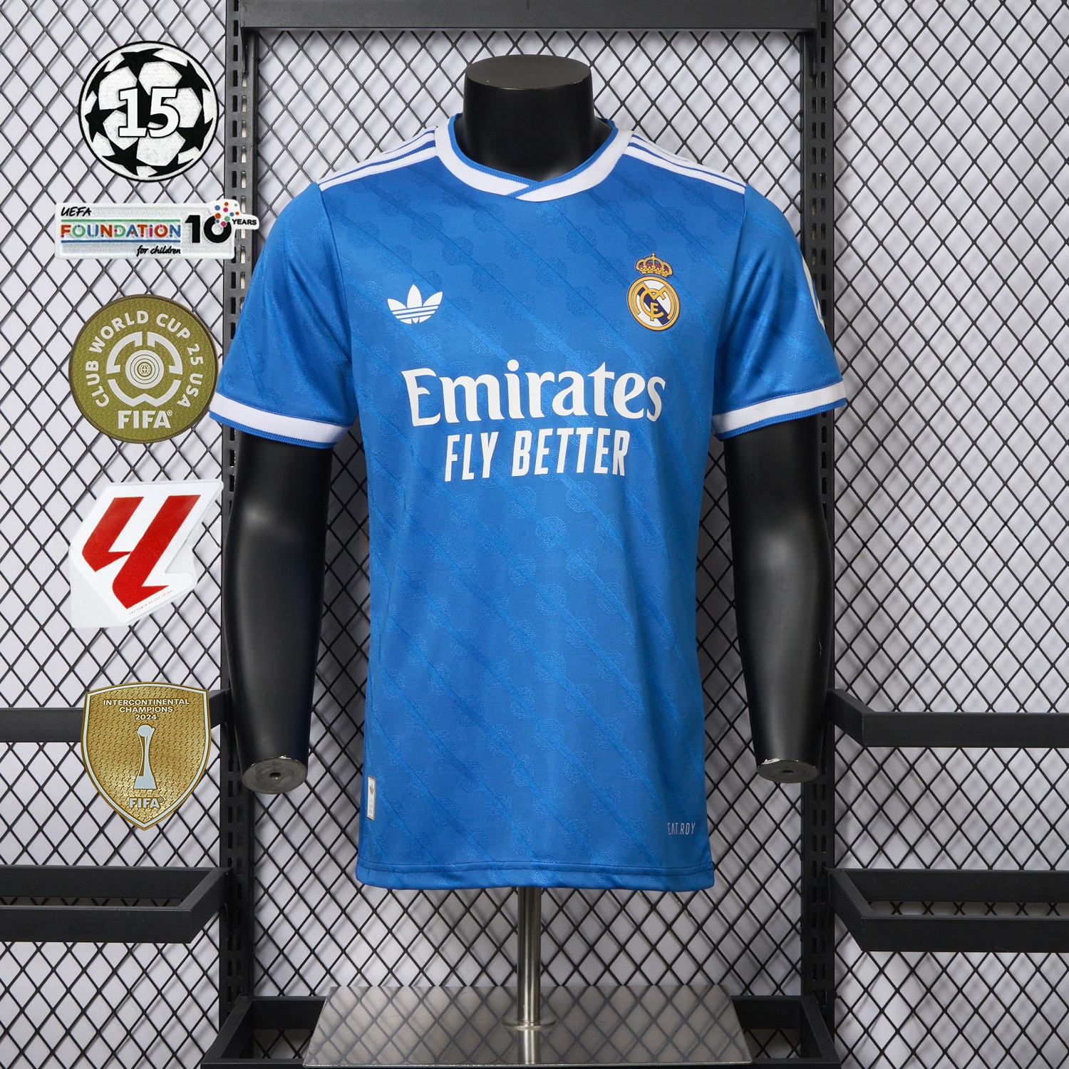 Real Madrid 25-26 Third Blue Jersey - Player Version - ReplicasJersey