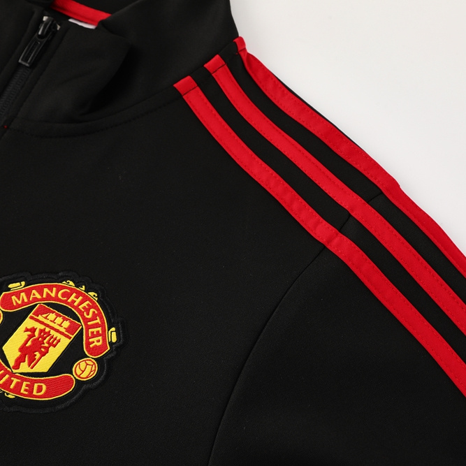Manchester United 24-25 Jacket Training Tracksuit - Black - ReplicasJersey