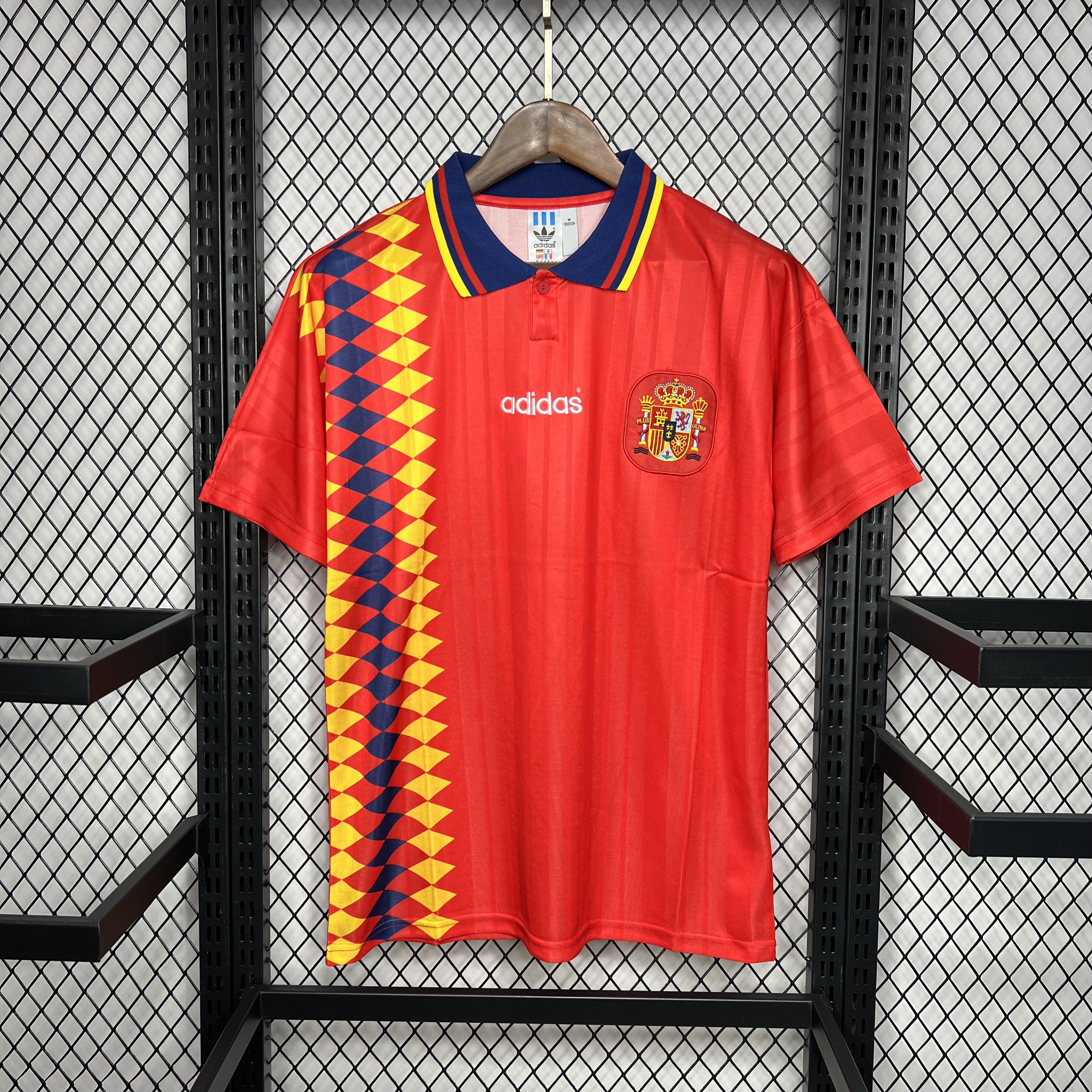 Retro Spain 1994 Home Stadium Jersey - ReplicasJersey