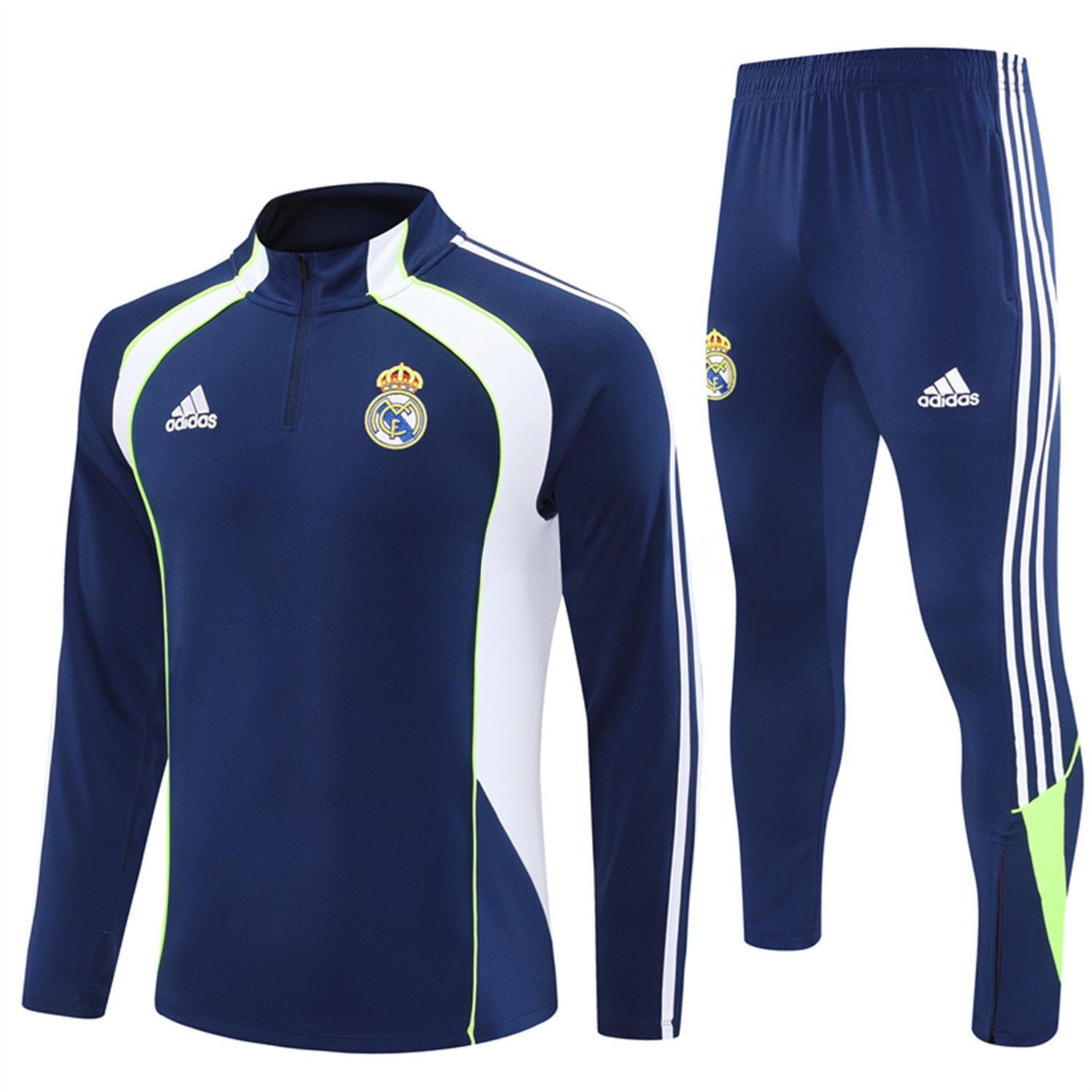 Real Madrid 25-26 Long Sleeve Training Set - Throwback Royal Blue Top and Pants - ReplicasJersey