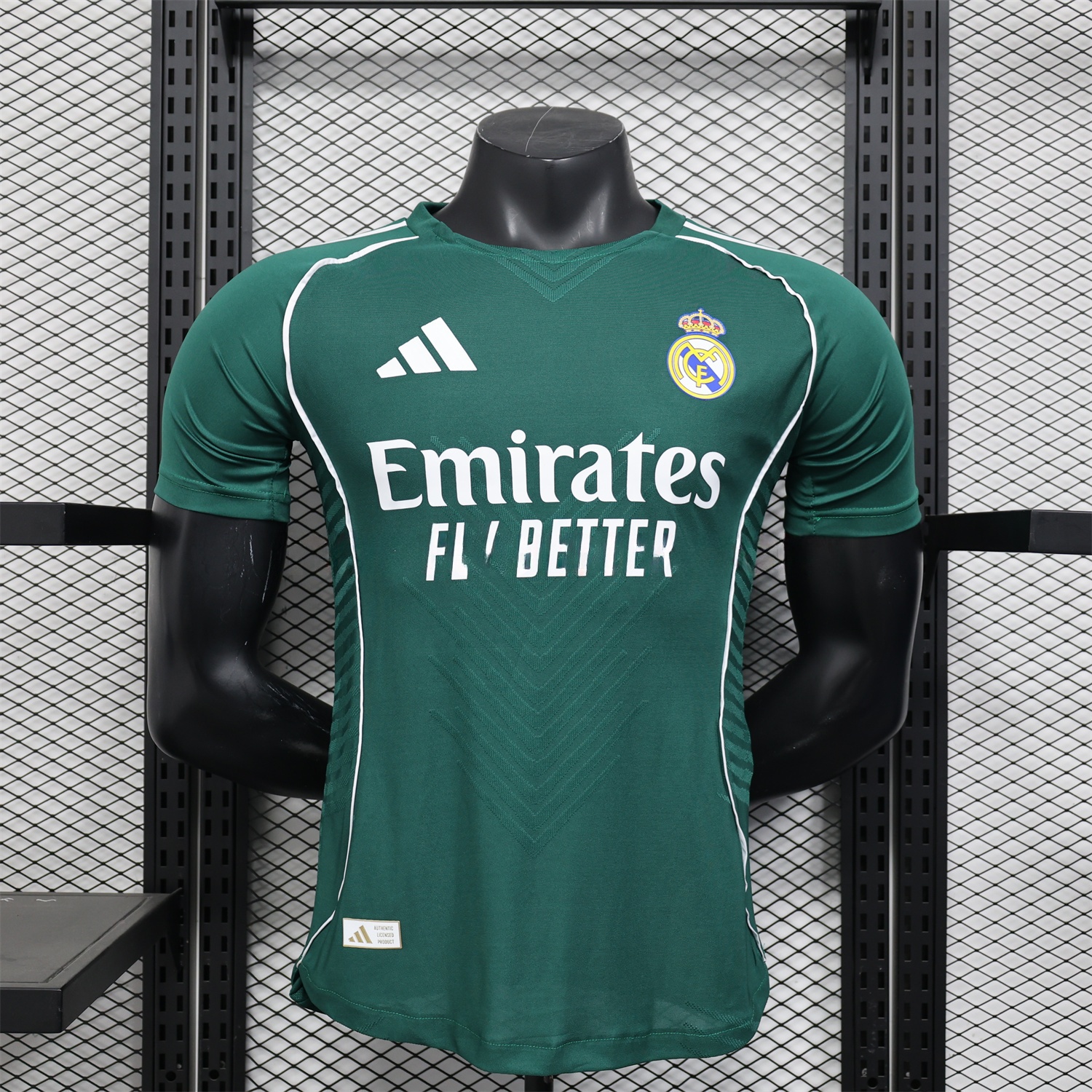 Real Madrid 25-26 Green Teamgeist Collar Special Edition Jersey - Player Version - ReplicasJersey